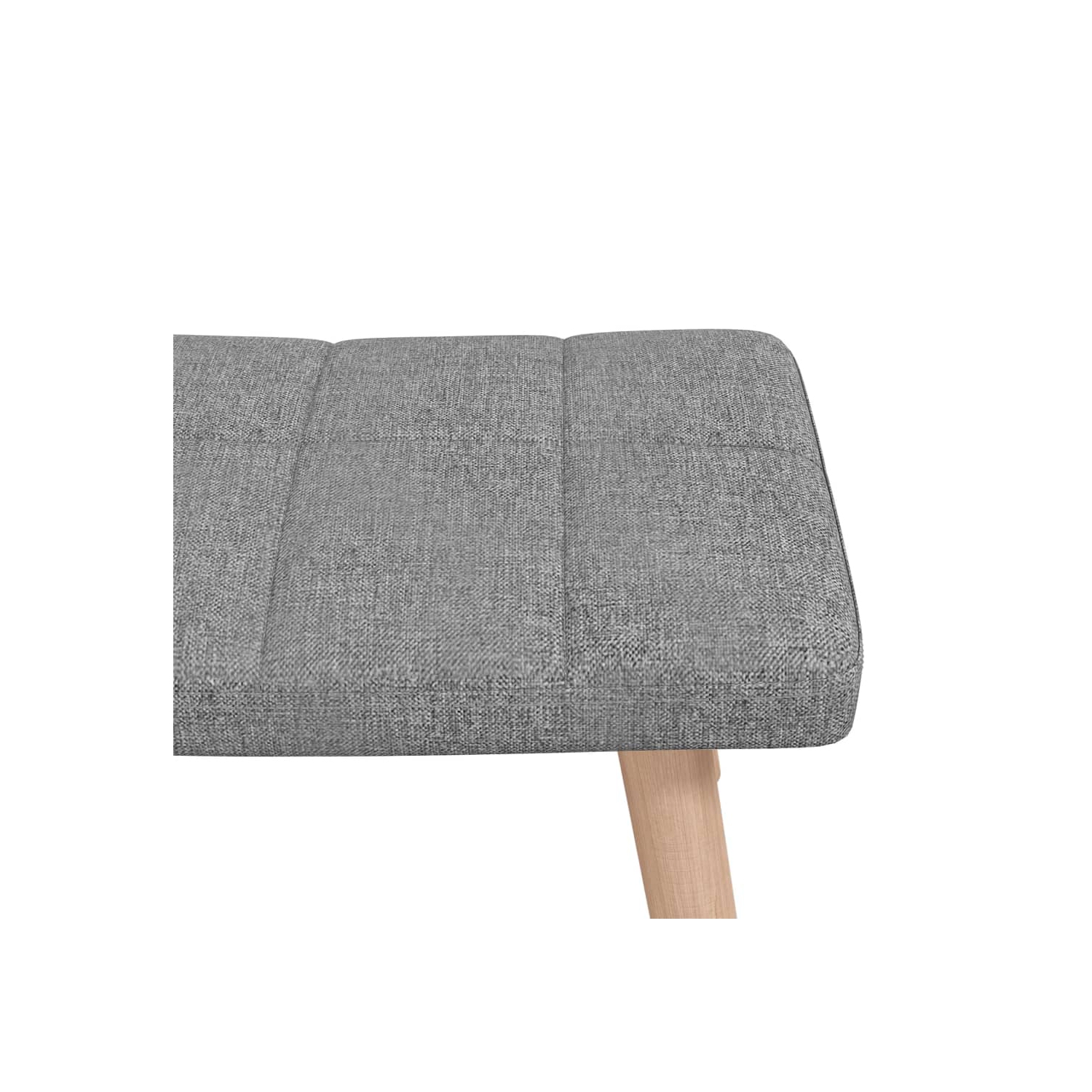 vidaXL Rocking Chair with a Stool Light Grey Fabric