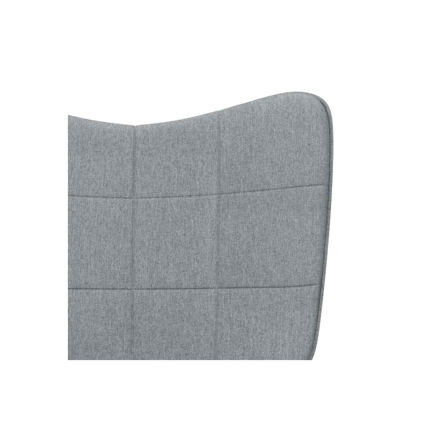 vidaXL Rocking Chair with a Stool Light Grey Fabric