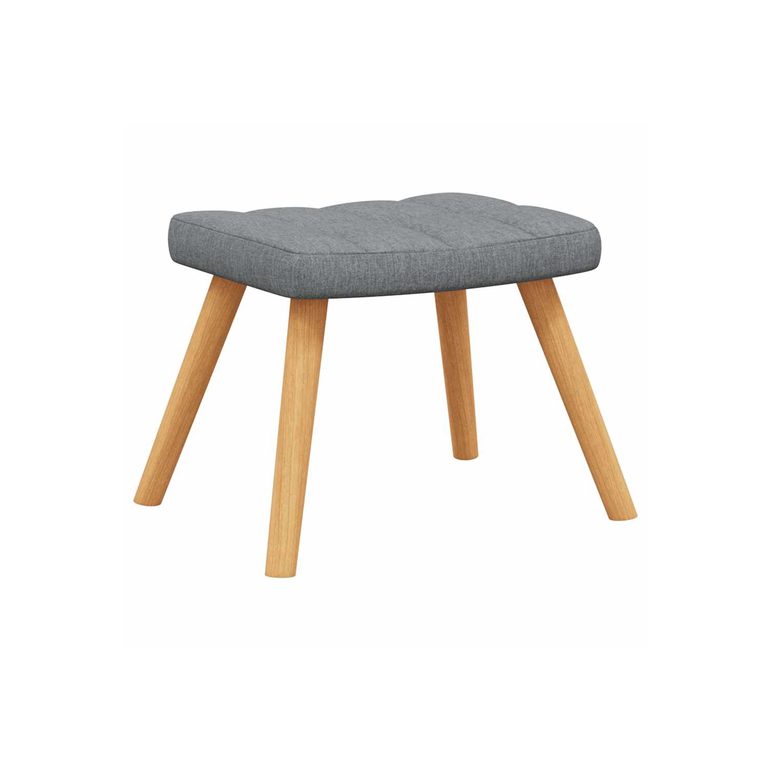 vidaXL Rocking Chair with a Stool Light Grey Fabric