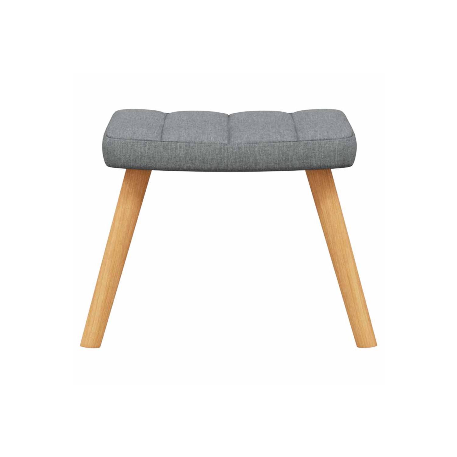 vidaXL Rocking Chair with a Stool Light Grey Fabric