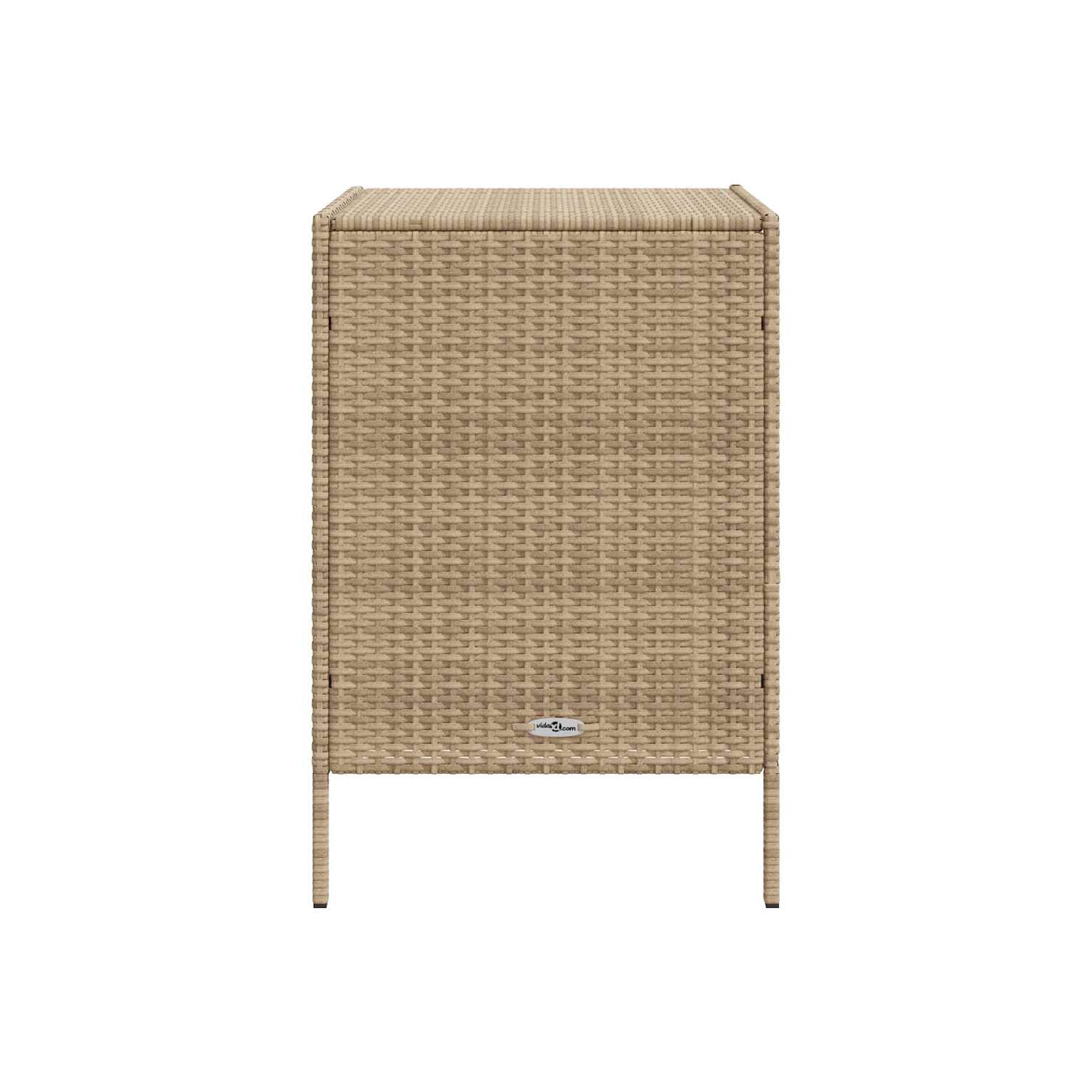 vidaXL Garden Storage Cabinet Beige 55x59x80 cm Poly Rattan