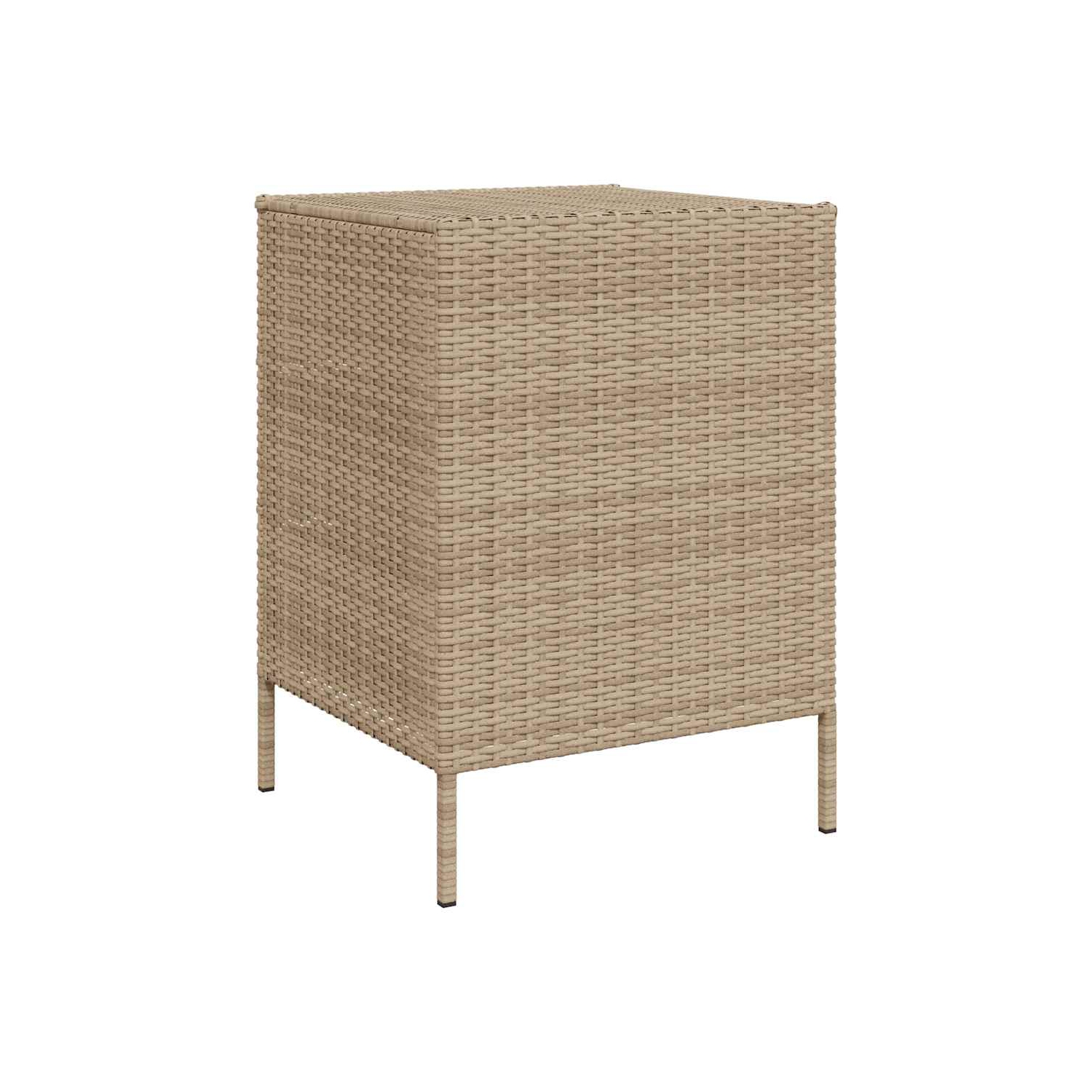 vidaXL Garden Storage Cabinet Beige 55x59x80 cm Poly Rattan