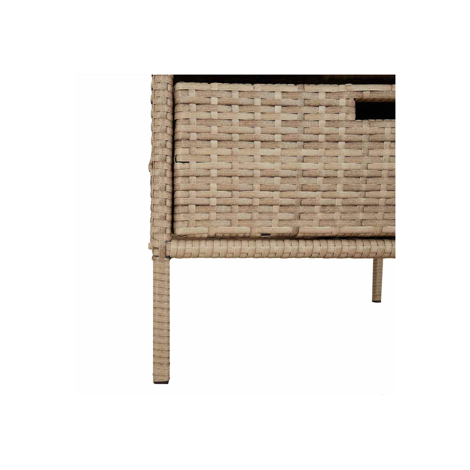 vidaXL Garden Storage Cabinet Beige 55x59x80 cm Poly Rattan