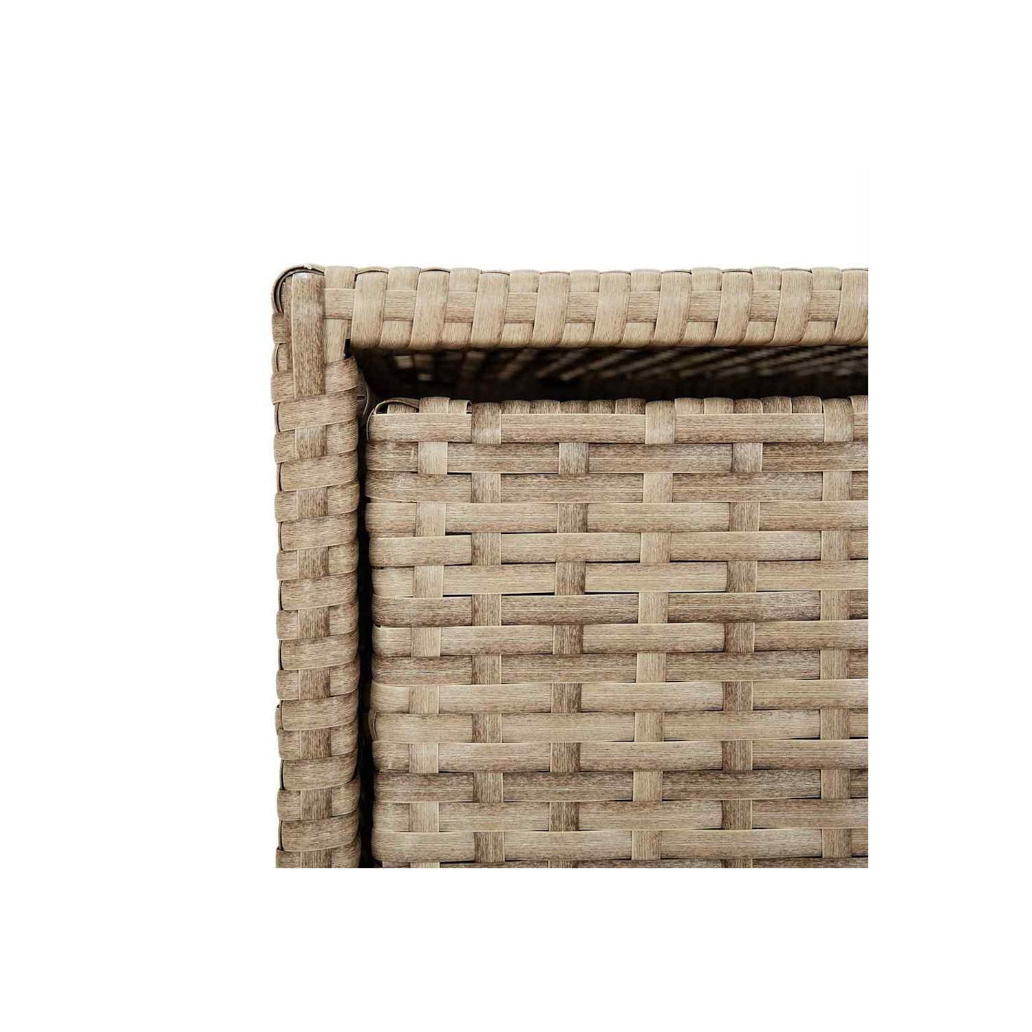 vidaXL Garden Storage Cabinet Beige 55x59x80 cm Poly Rattan