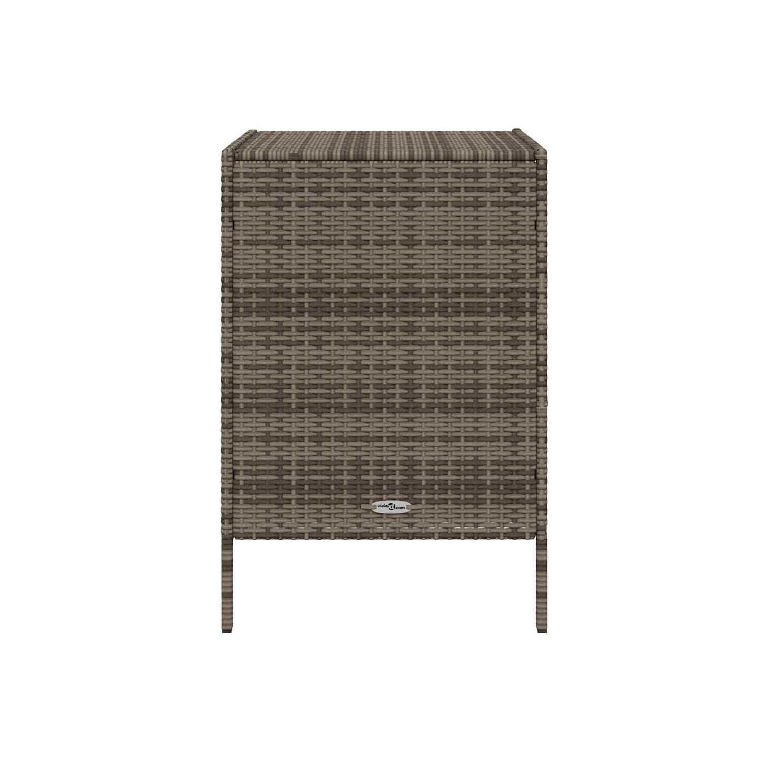 vidaXL Garden Storage Cabinet Grey 55x59x80 cm Poly Rattan