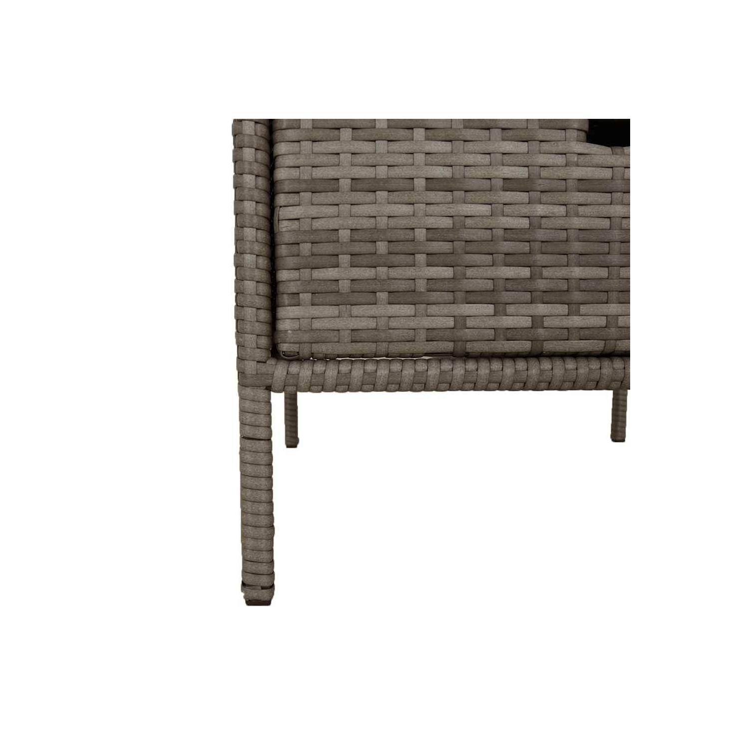vidaXL Garden Storage Cabinet Grey 55x59x80 cm Poly Rattan
