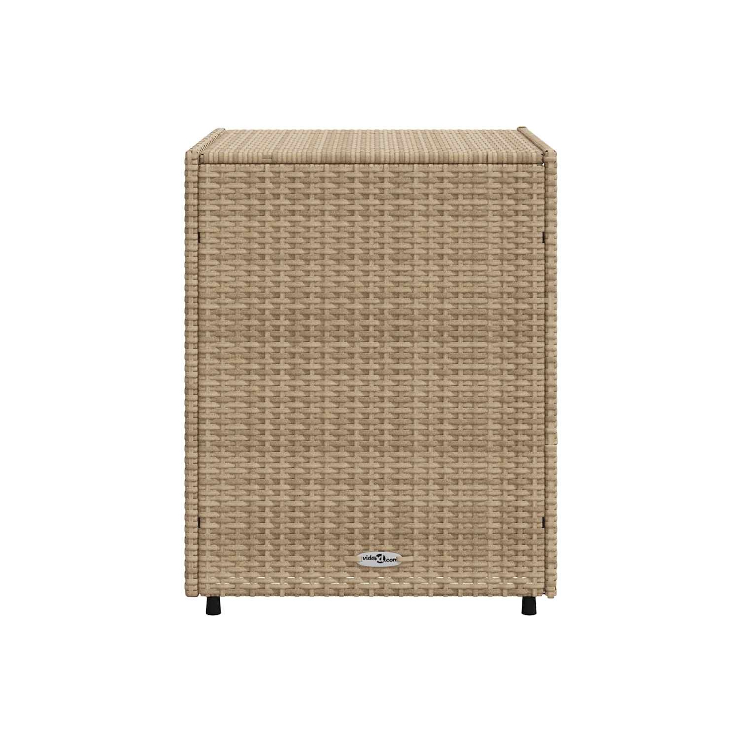 vidaXL Garden Storage Cabinet Beige 55x59x69 cm Poly Rattan