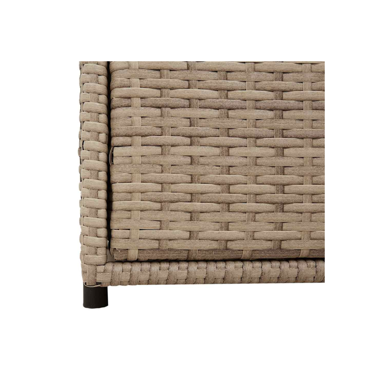 vidaXL Garden Storage Cabinet Beige 55x59x69 cm Poly Rattan