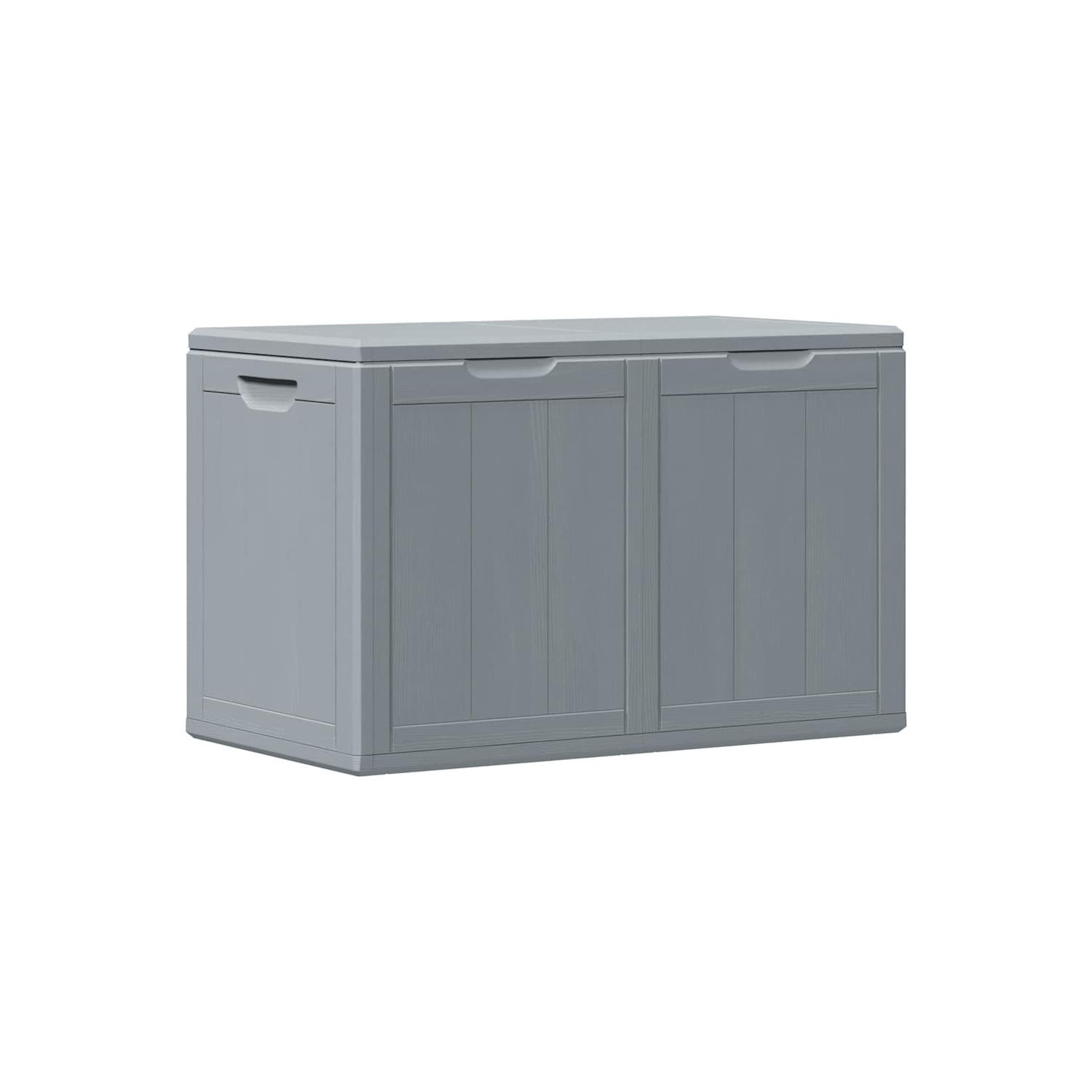vidaXL Garden Storage Box 180L Grey PP Wood Look