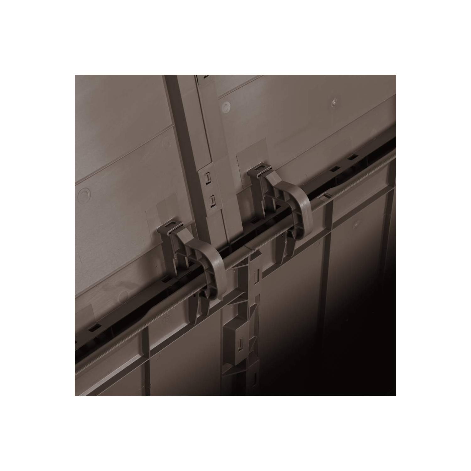 vidaXL Garden Storage Box 180L Brown PP Wood Look