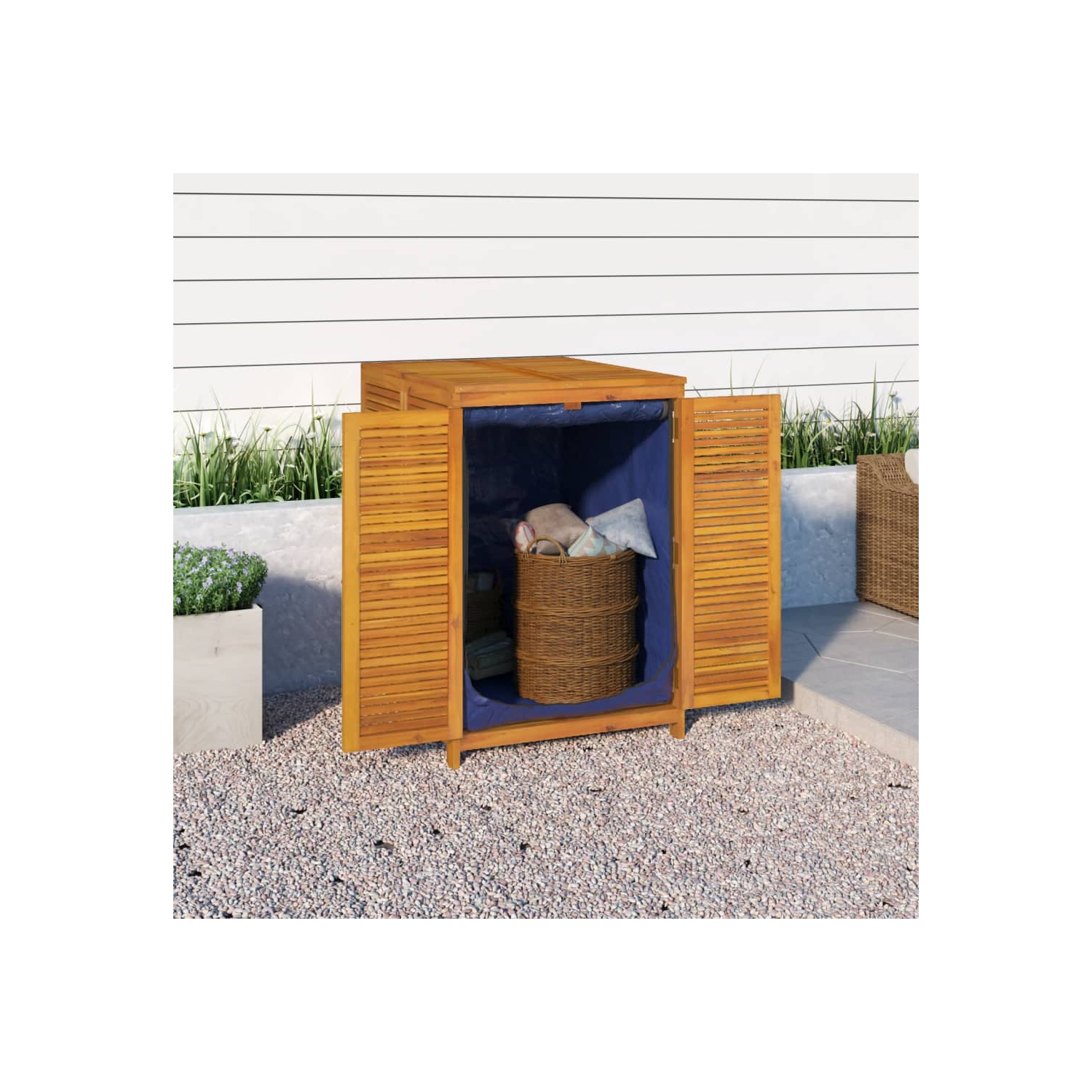 vidaXL Garden Storage Box 70x87x104 cm Solid Wood Acacia