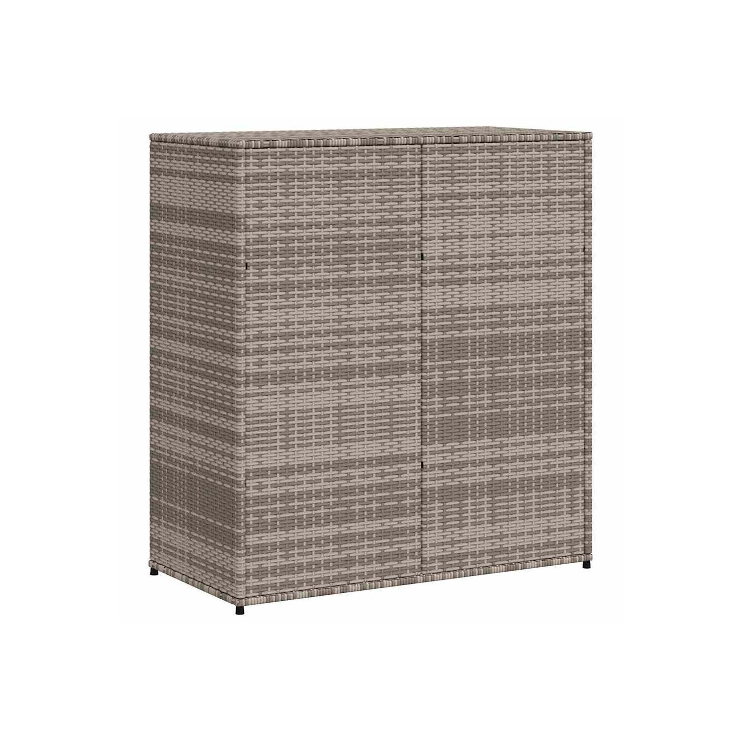 vidaXL Garden Storage Cabinet Grey 105x55x113 cm Poly Rattan