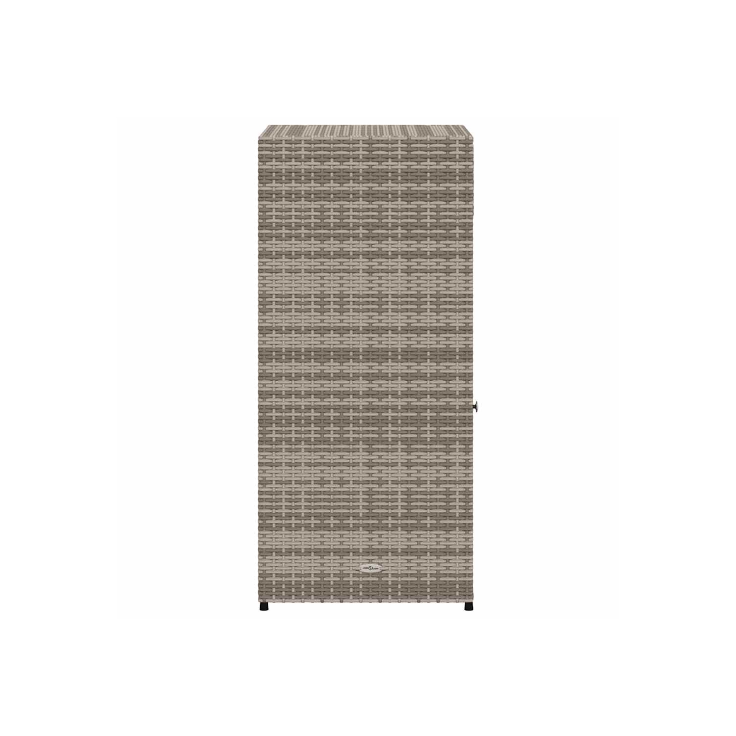 vidaXL Garden Storage Cabinet Grey 55x55x111 cm Poly Rattan