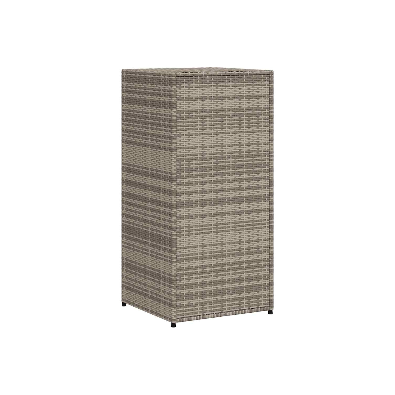 vidaXL Garden Storage Cabinet Grey 55x55x111 cm Poly Rattan