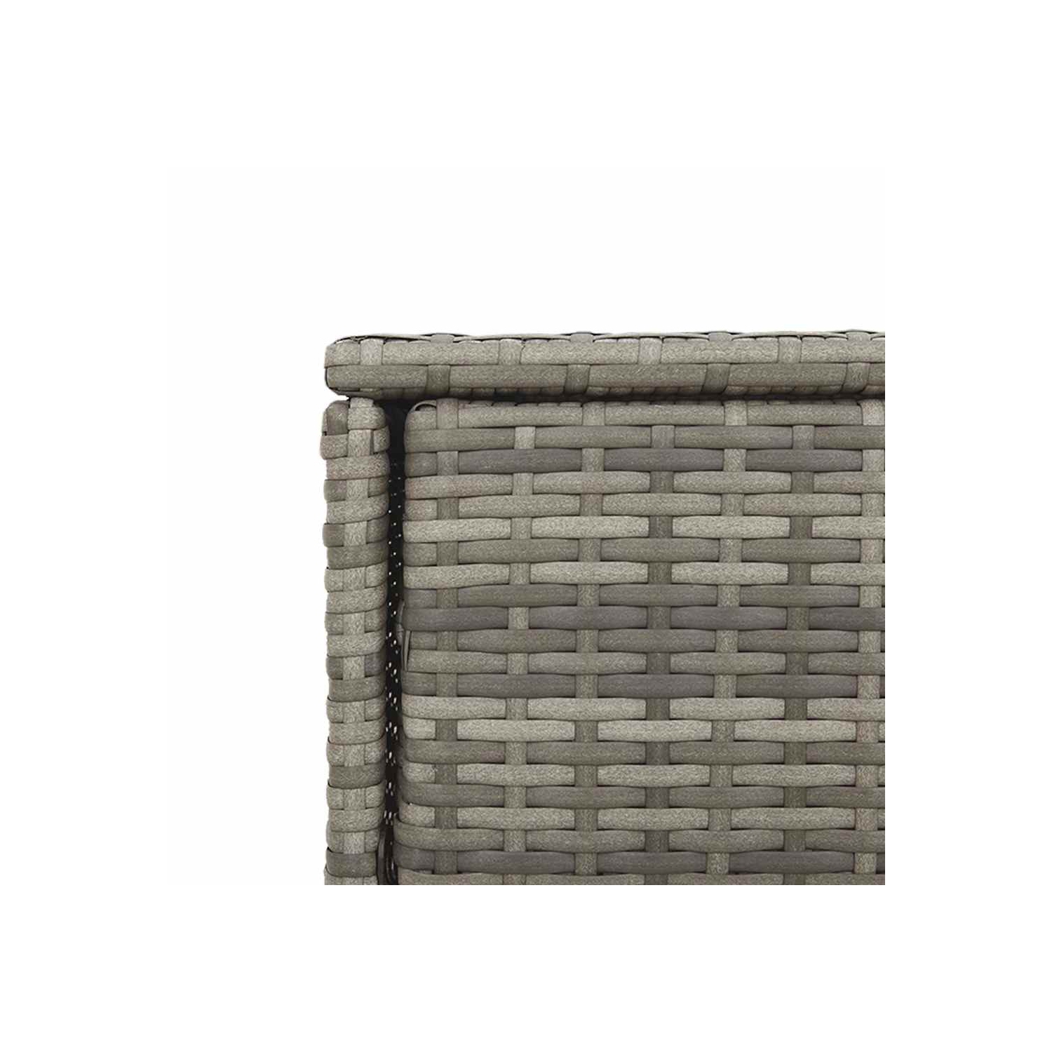 vidaXL Garden Storage Cabinet Grey 55x55x111 cm Poly Rattan