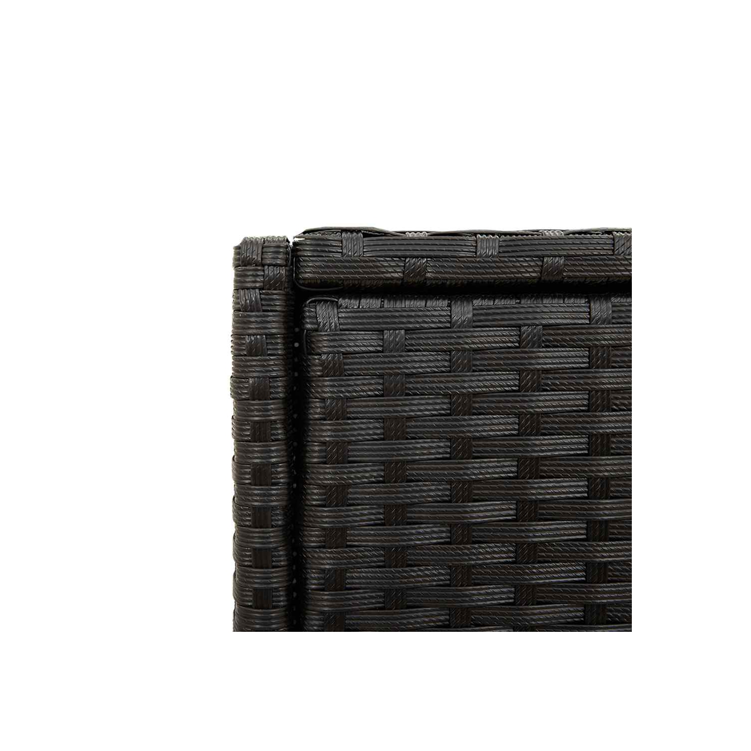vidaXL Garden Storage Cabinet Black 105x55x113 cm Poly Rattan