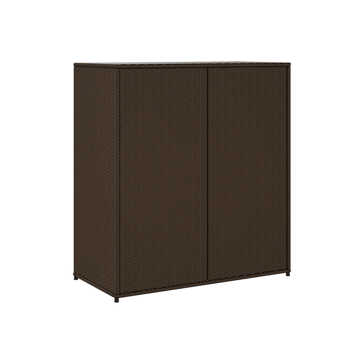 vidaXL Garden Storage Cabinet Brown 105x55x113 cm Poly Rattan