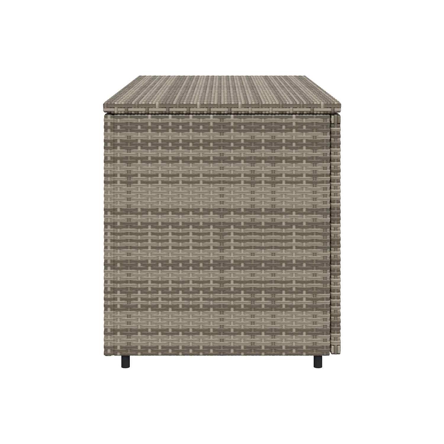 vidaXL Garden Storage Cabinet Grey 110x55x60.5 cm Poly Rattan
