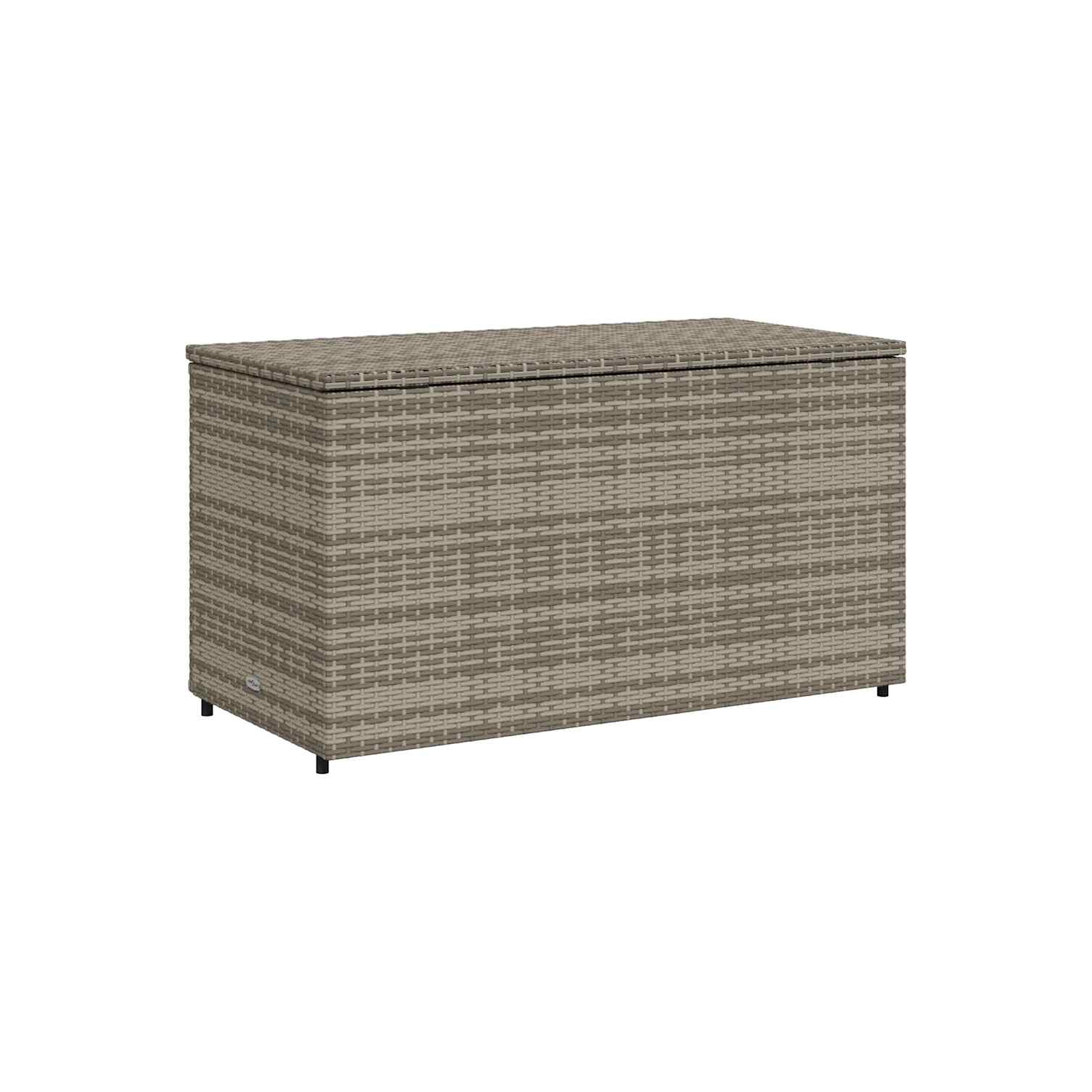vidaXL Garden Storage Cabinet Grey 110x55x60.5 cm Poly Rattan