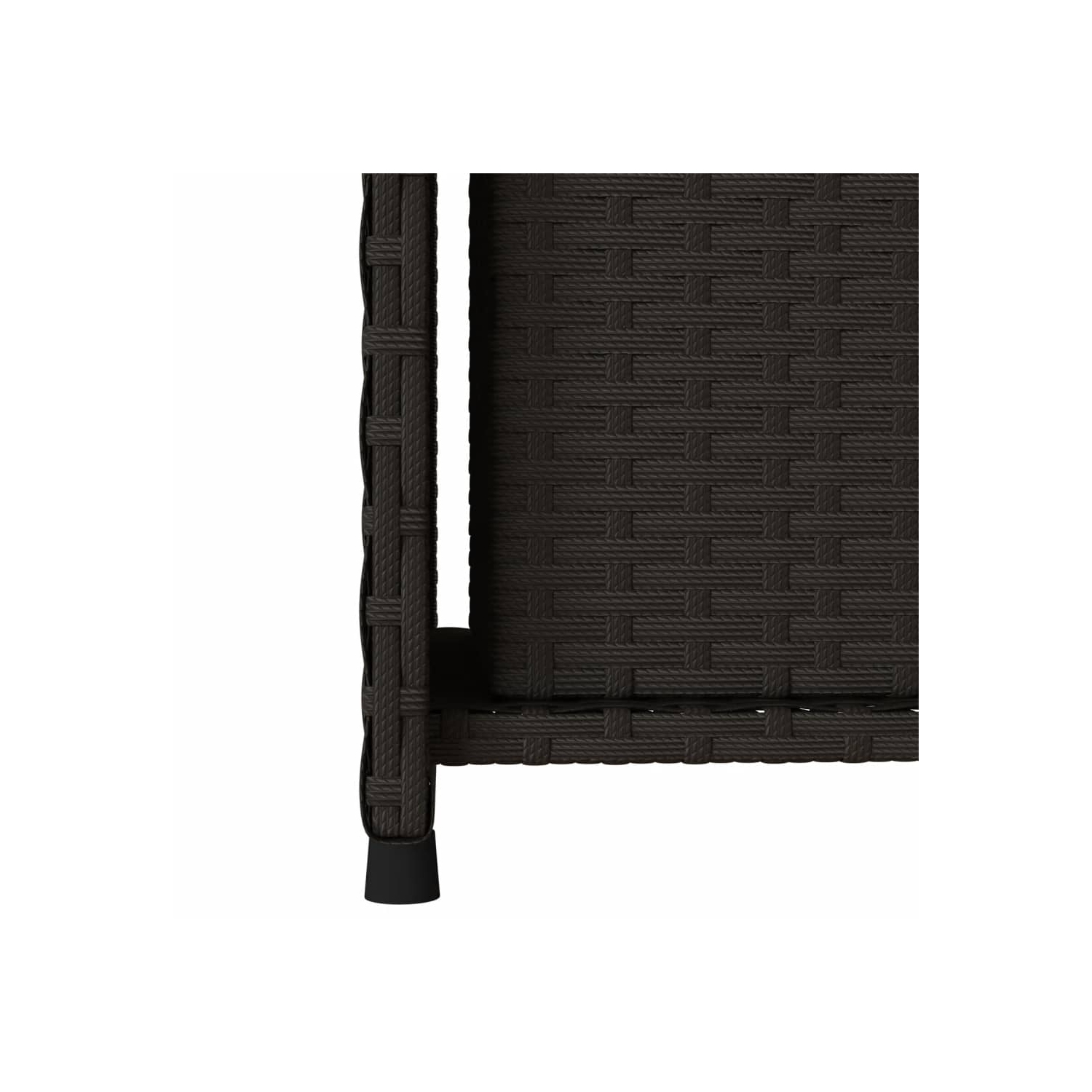 vidaXL Garden Storage Cabinet Black 50x55x115 cm Poly Rattan