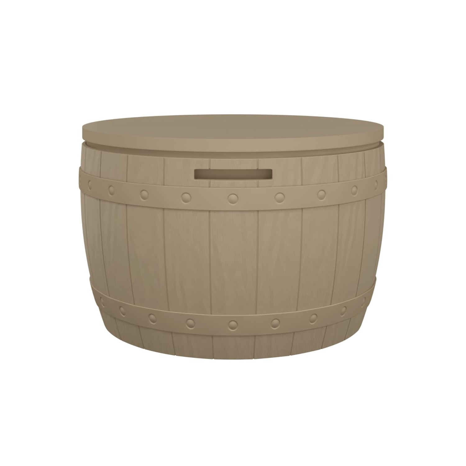 Boîte de rangement de jardin 3-en-1 en polypropylène brun clair vidaXL