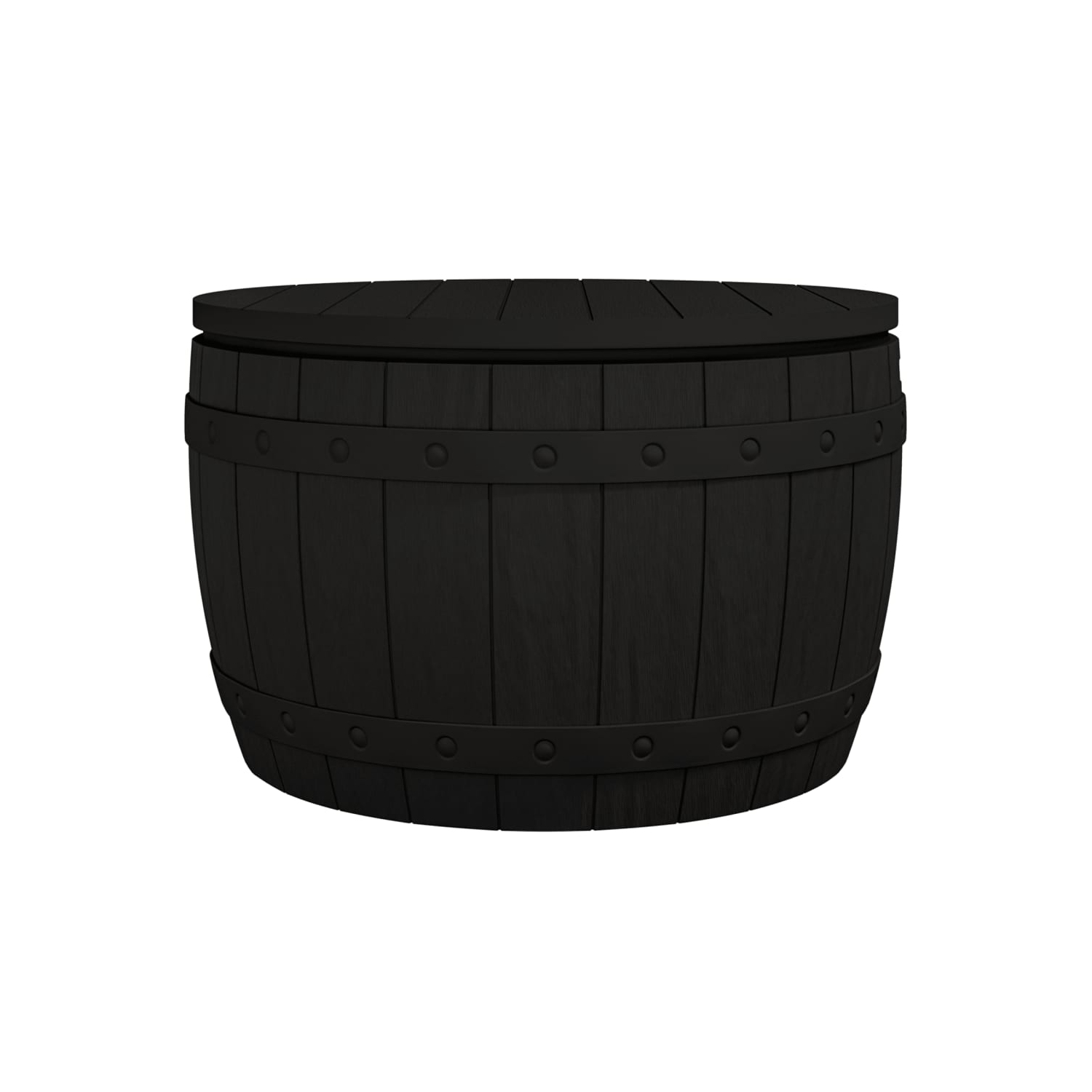 vidaXL 3-in-1 Garden Storage Box Black Polypropylene