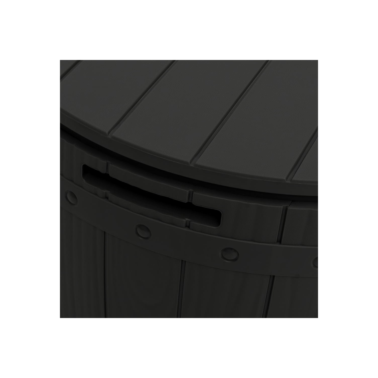 vidaXL 3-in-1 Garden Storage Box Black Polypropylene