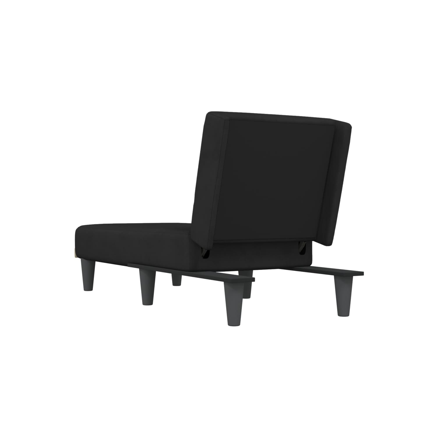 vidaXL Chaise Longue Black Velvet