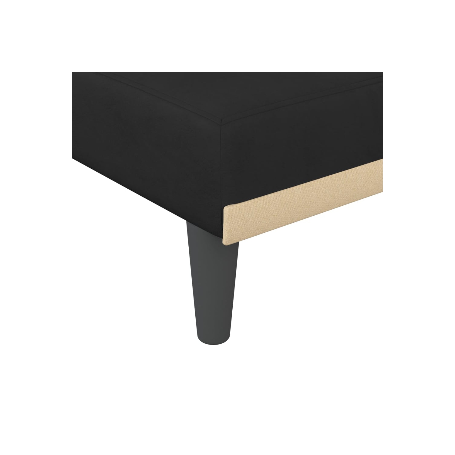 vidaXL Chaise Longue Black Velvet