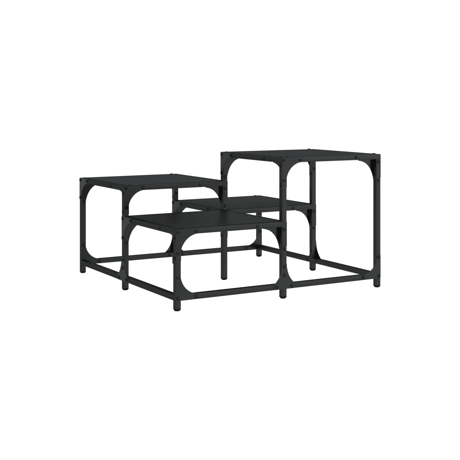 vidaXL Coffee Table Black 68x68x40 cm Engineered Wood