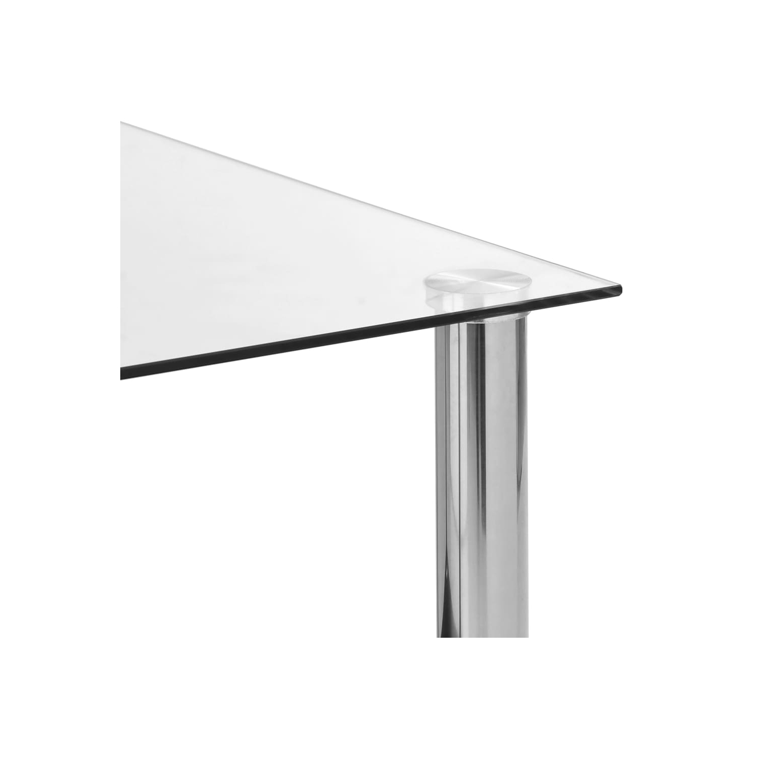 vidaXL Side Table Transparent 45x50x45 cm Tempered Glass