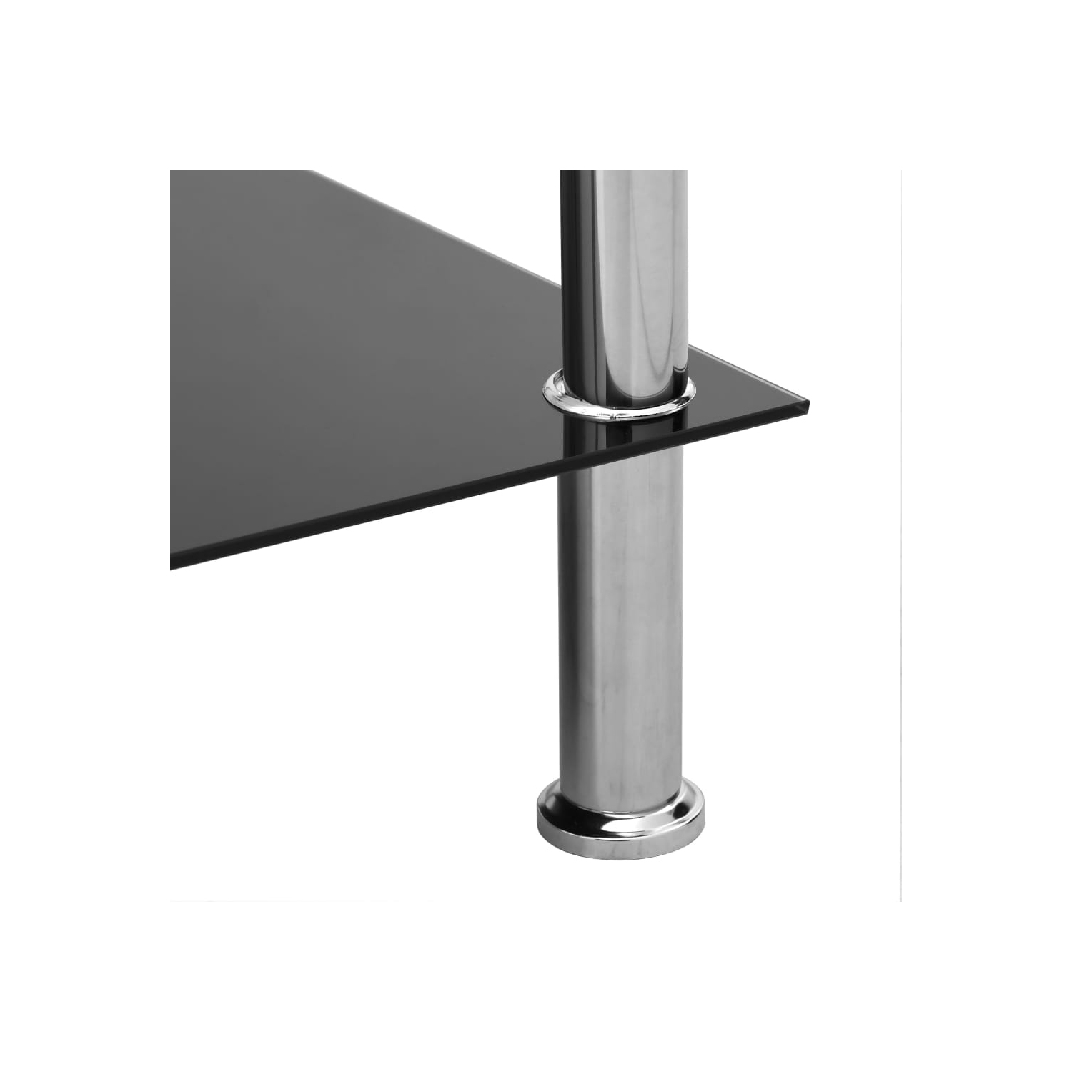 vidaXL Side Table Transparent 45x50x45 cm Tempered Glass