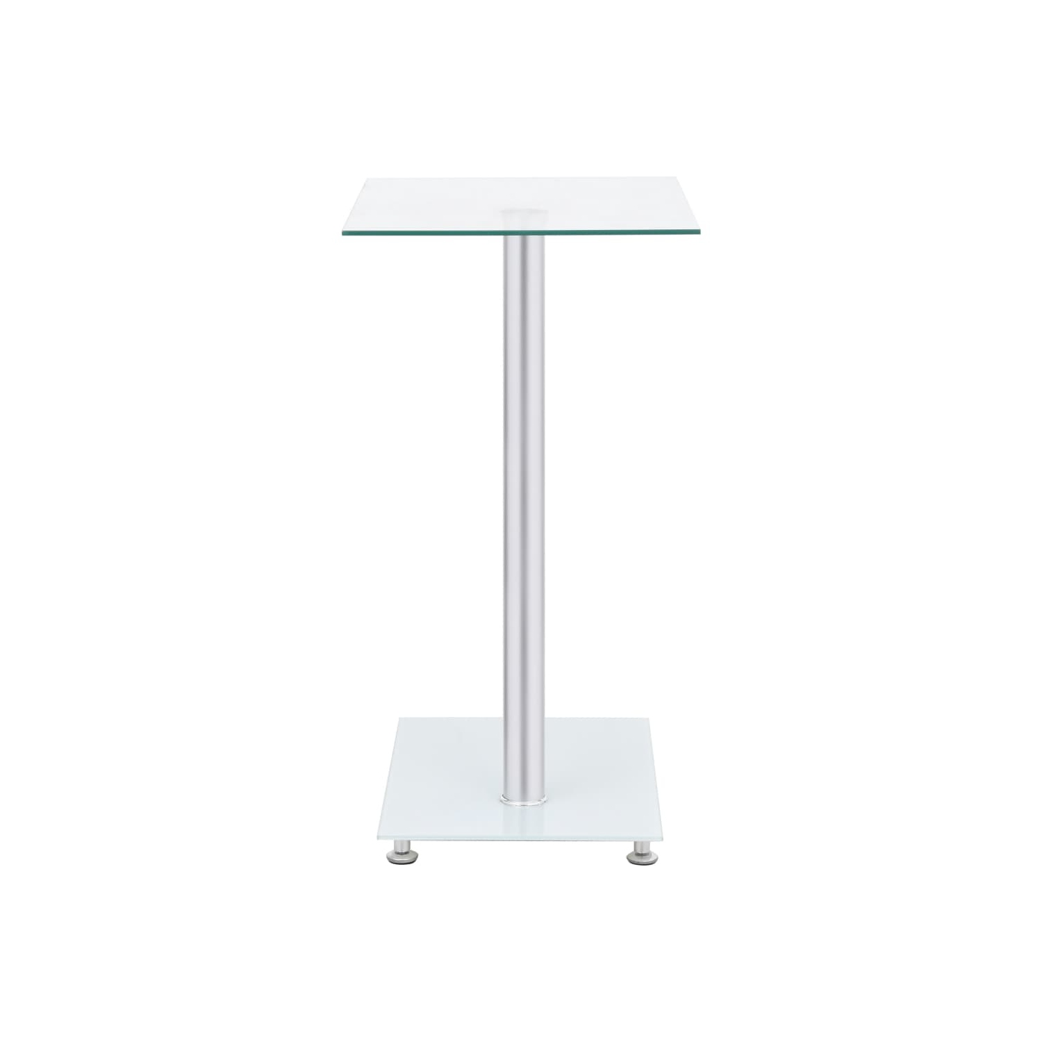 vidaXL U-Shaped Side Table Transparent 45x30x58 cm Tempered Glass