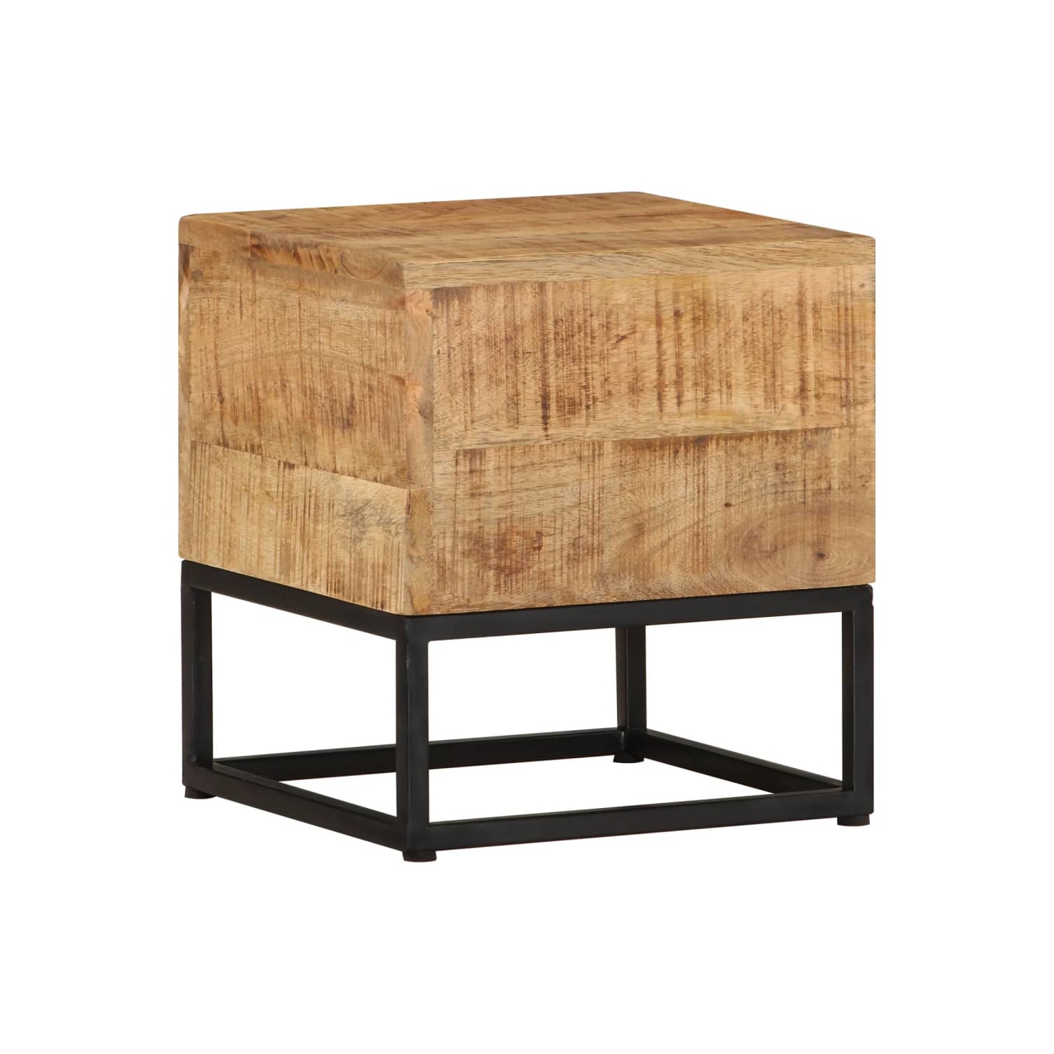 vidaXL Side Table 30x30x33 cm Rough Mango Wood