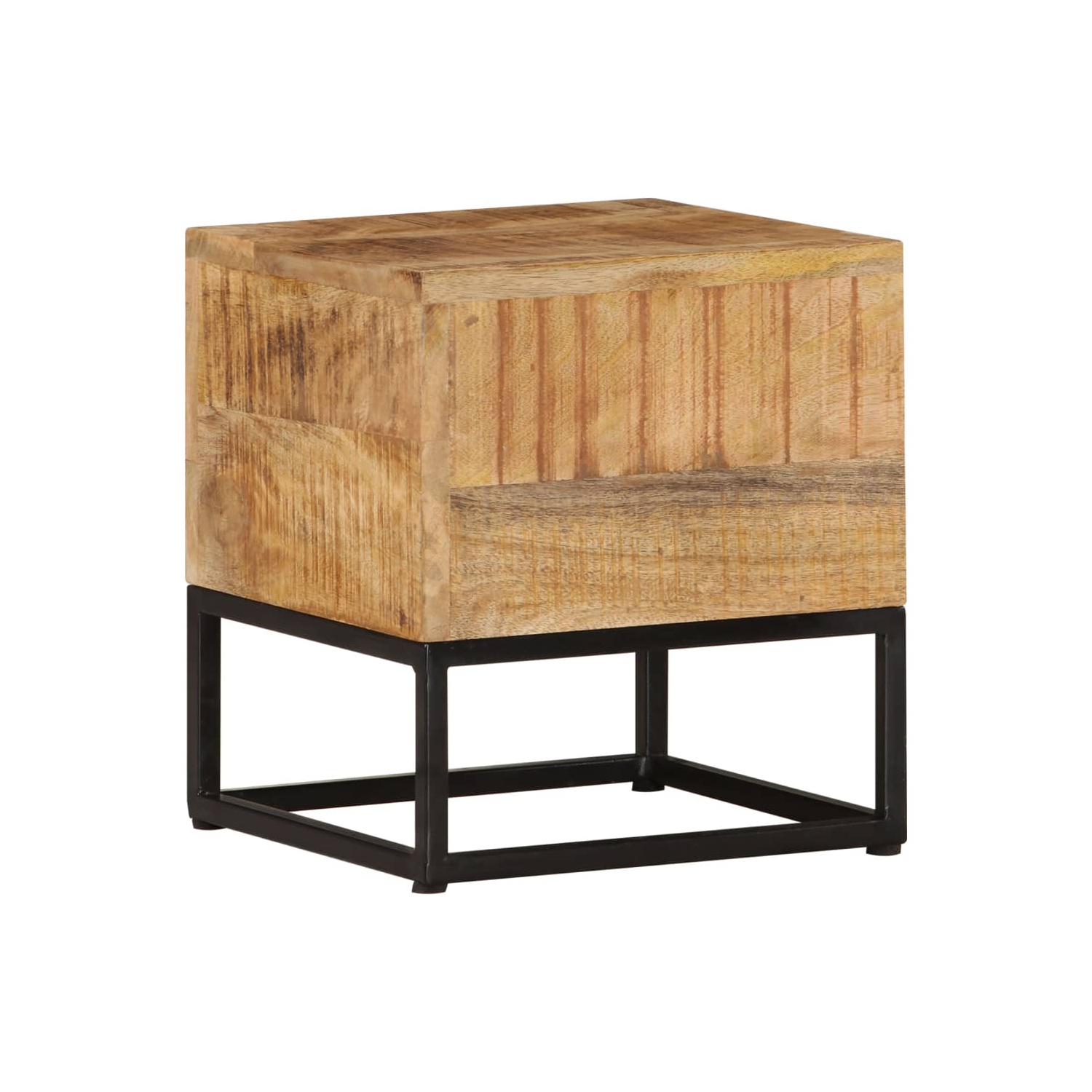 vidaXL Side Table 30x30x33 cm Rough Mango Wood