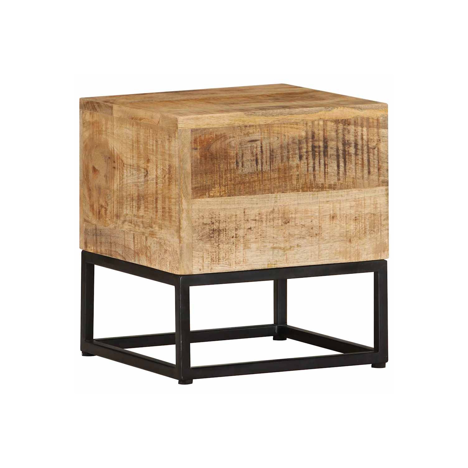vidaXL Side Table 30x30x33 cm Rough Mango Wood