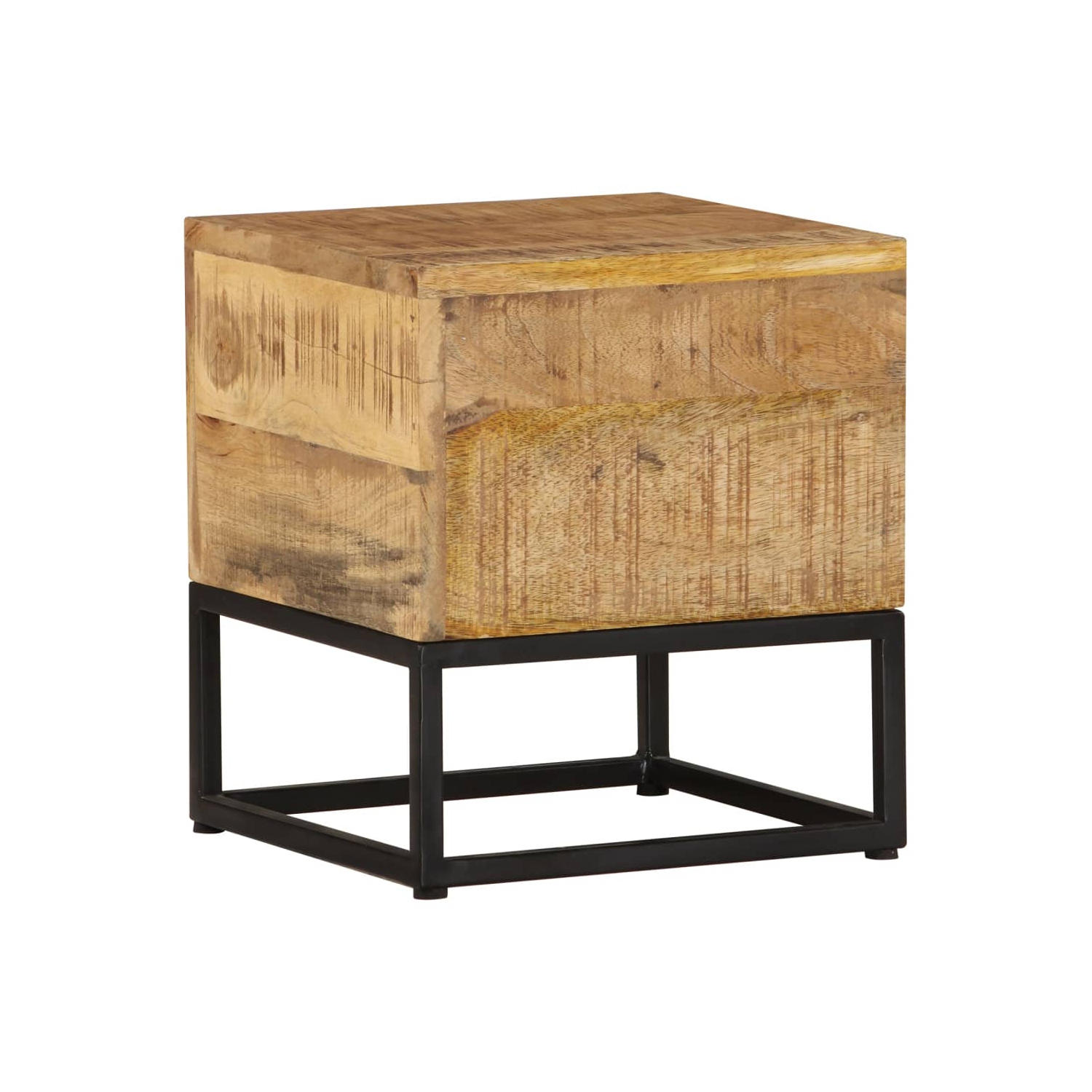 vidaXL Side Table 30x30x33 cm Rough Mango Wood
