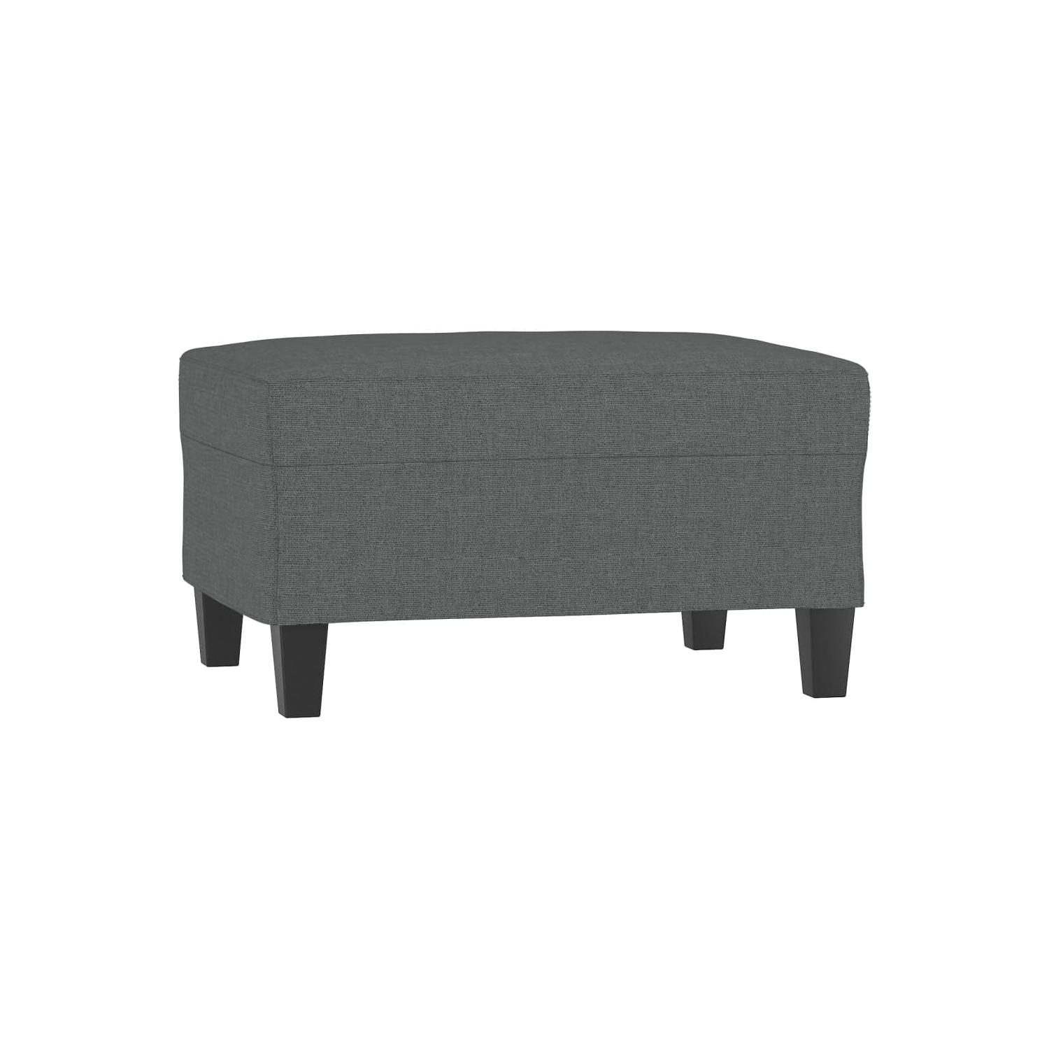 Tabouret pieds vidaXL en tissu gris foncé 70 x 55 x 41&nbsp;cm