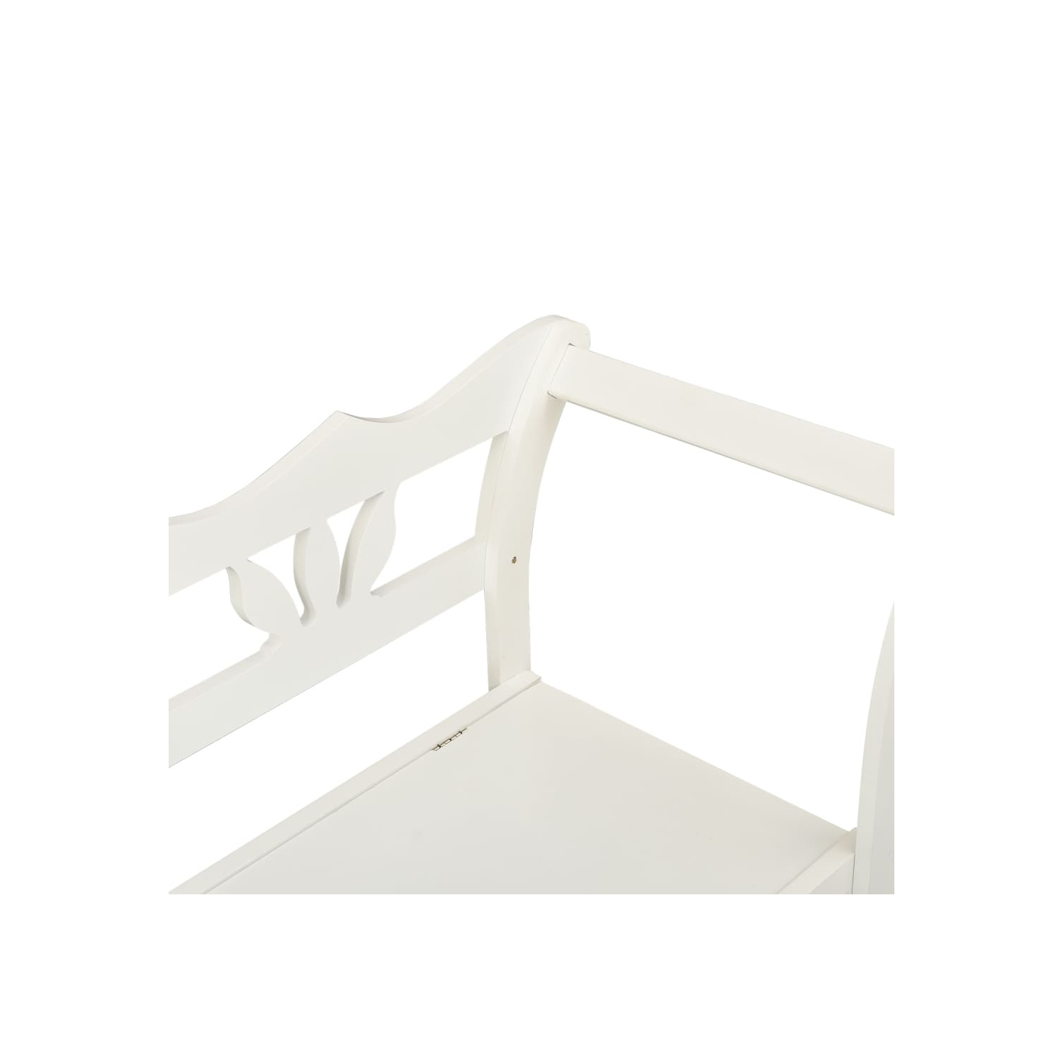 vidaXL Bench White 107x45x75.5 cm Solid Wood Fir