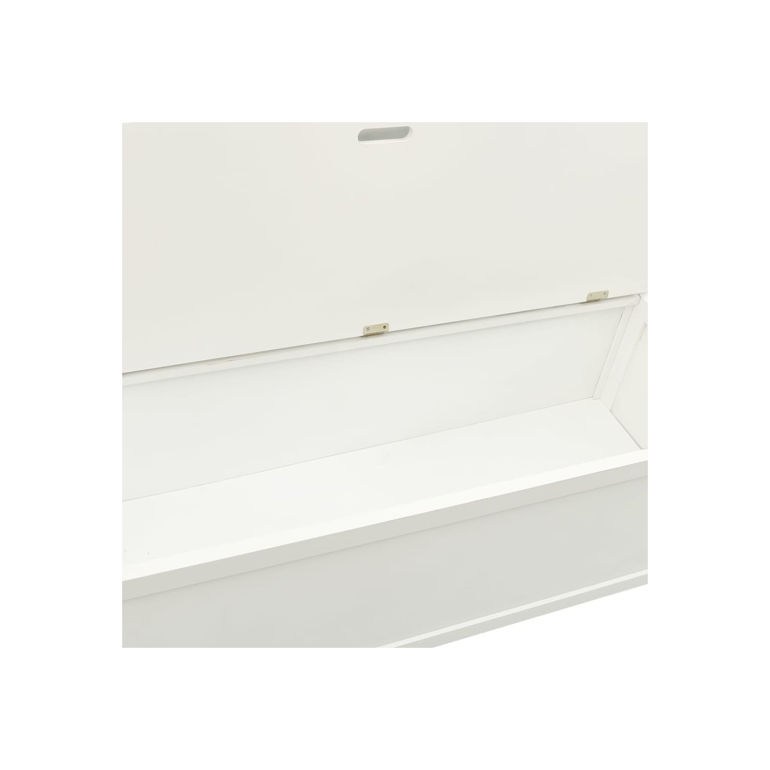 vidaXL Bench White 107x45x75.5 cm Solid Wood Fir