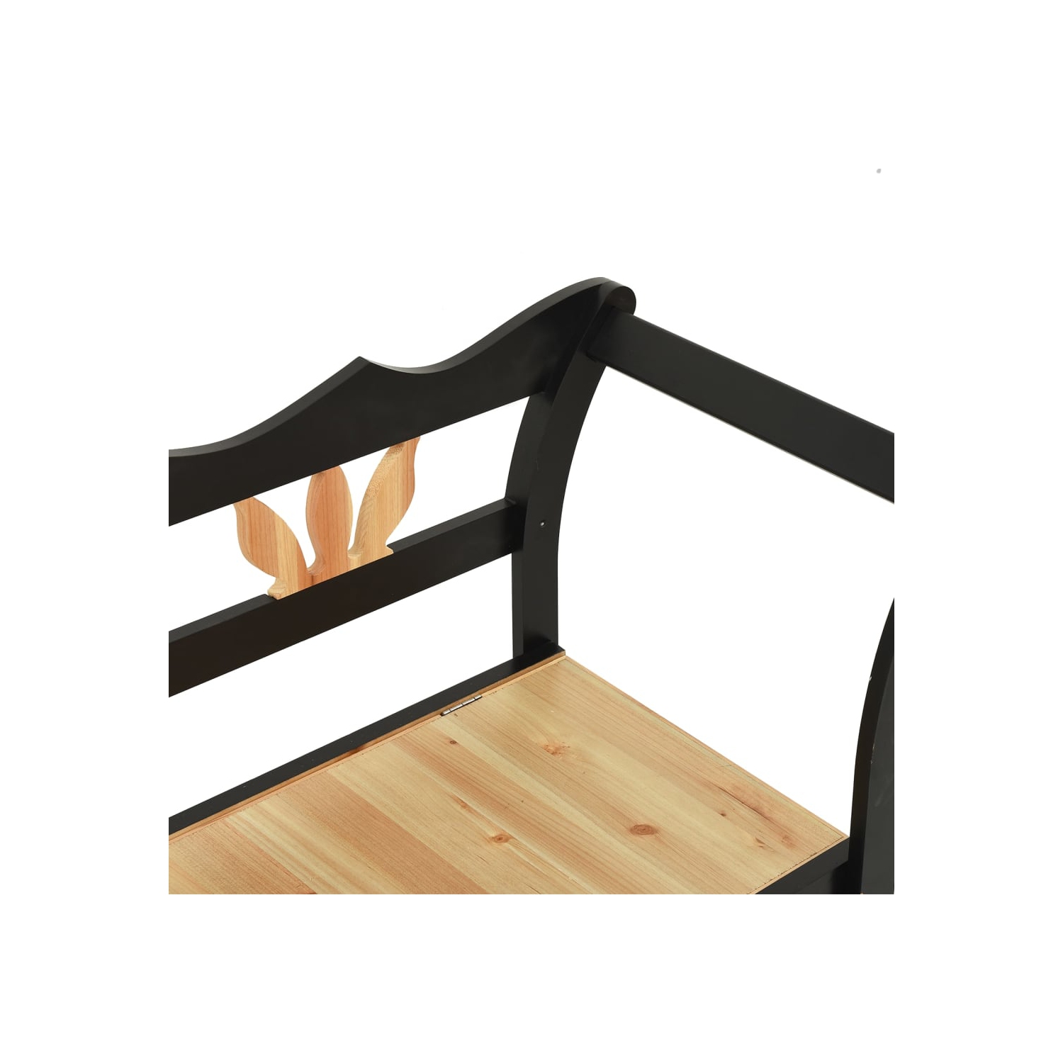 vidaXL Bench Black 107x45x75.5 cm Solid Wood Fir