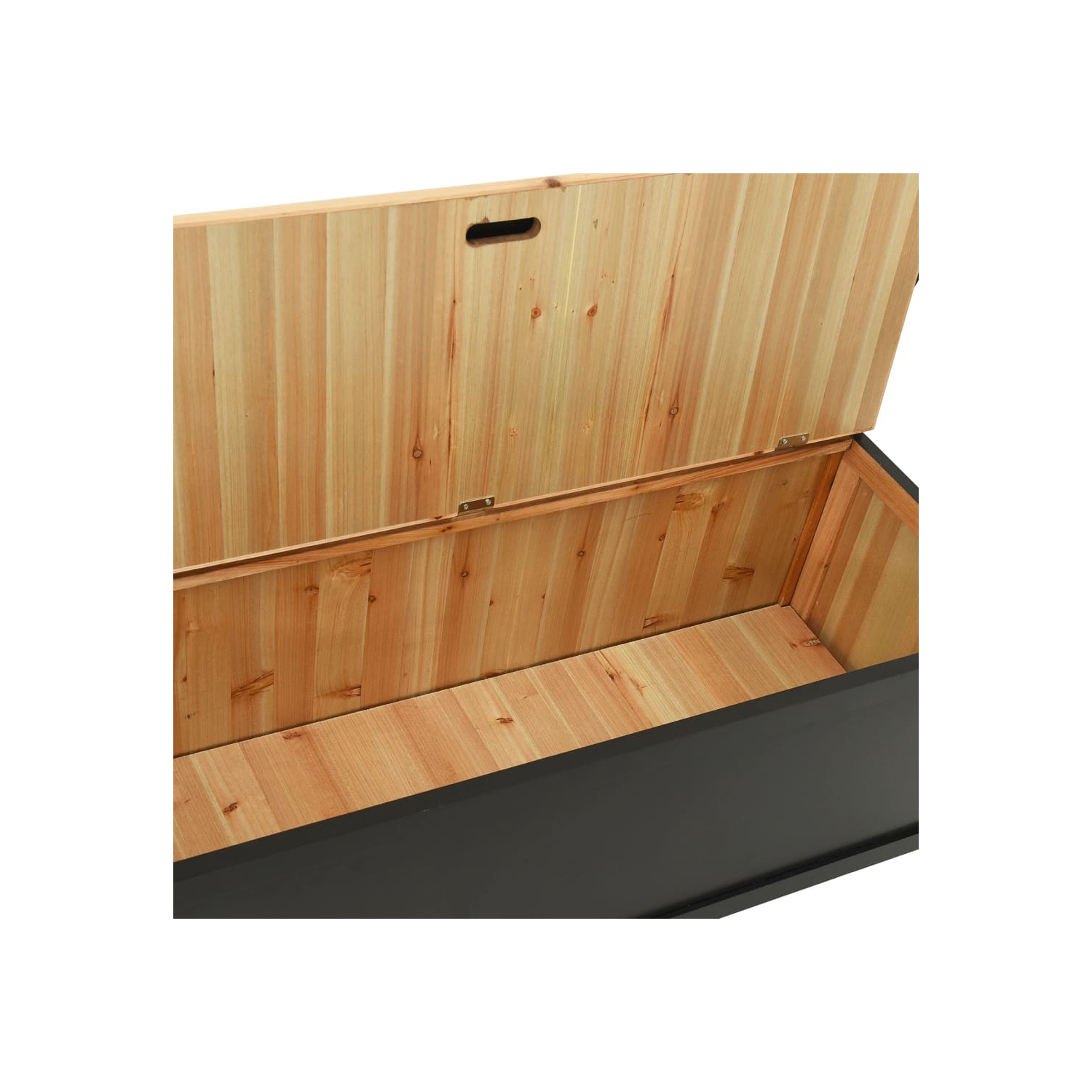 vidaXL Bench Black 107x45x75.5 cm Solid Wood Fir