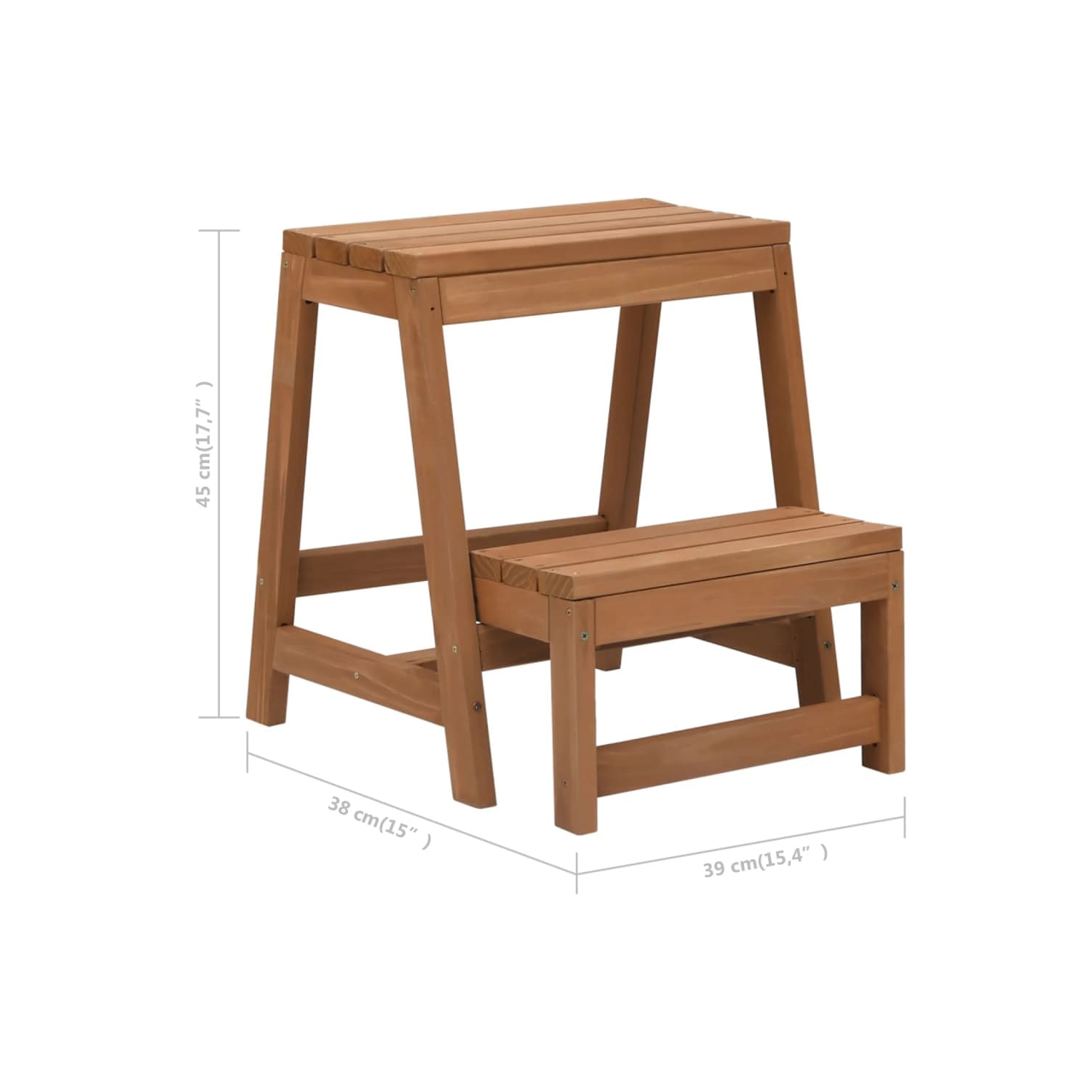 Tabouret pliable en bois de première bois massif vidaXL