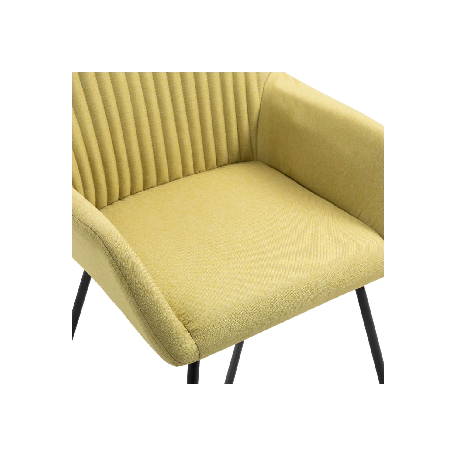 Chaises de salle à manger 6 pièces en tissu vert