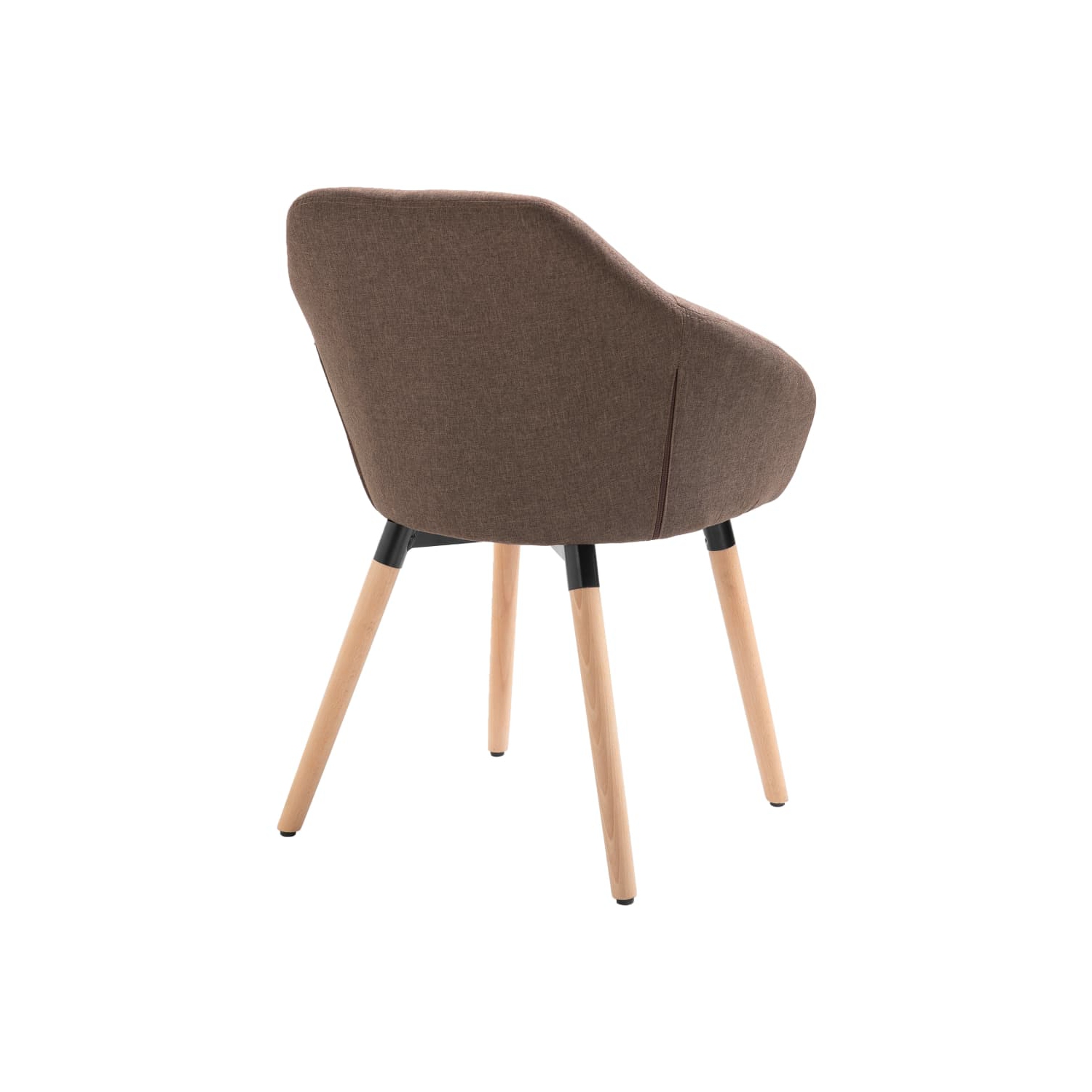 vidaXL Dining Chairs 4 pcs Brown Fabric
