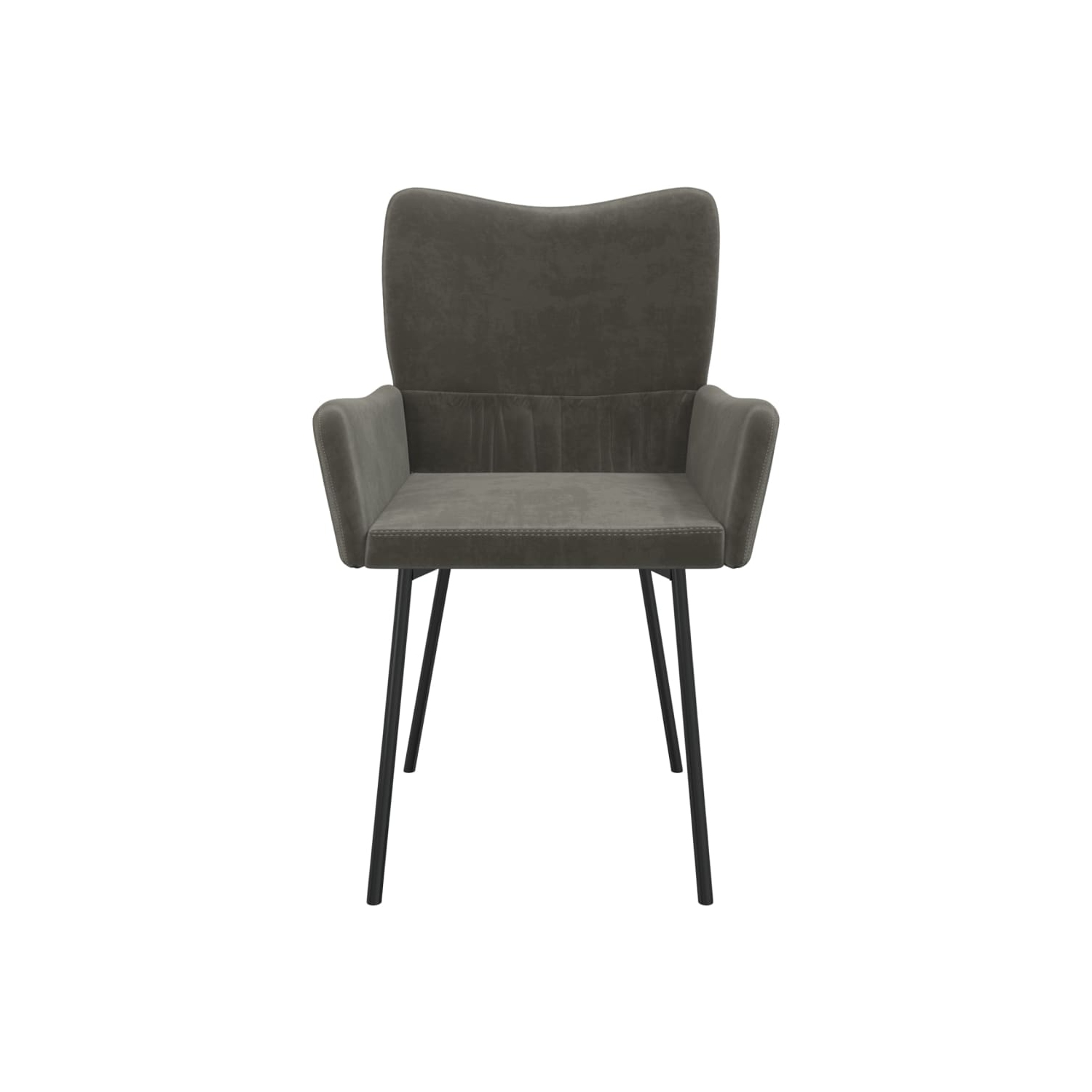 vidaXL Dining Chairs 2 pcs Dark Grey Velvet