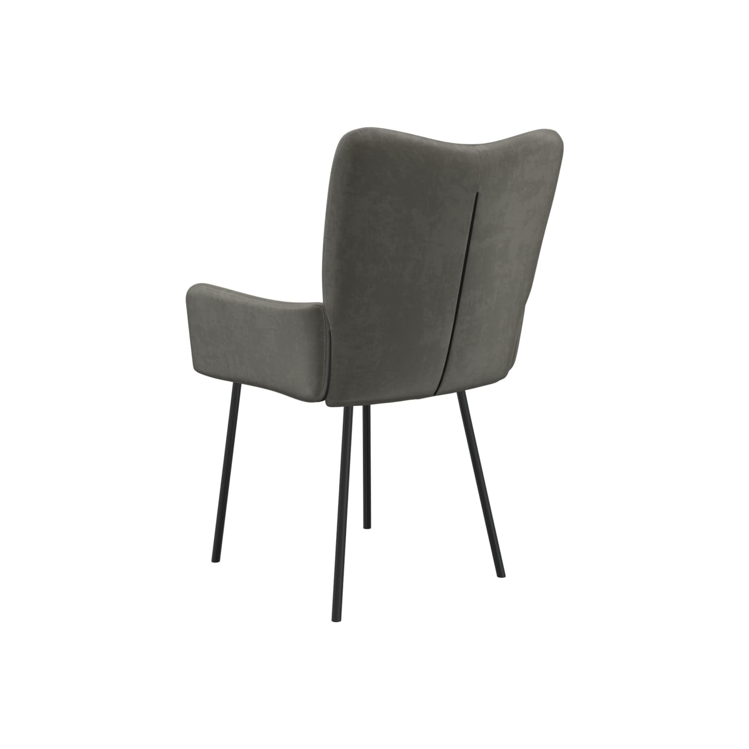 vidaXL Dining Chairs 2 pcs Dark Grey Velvet