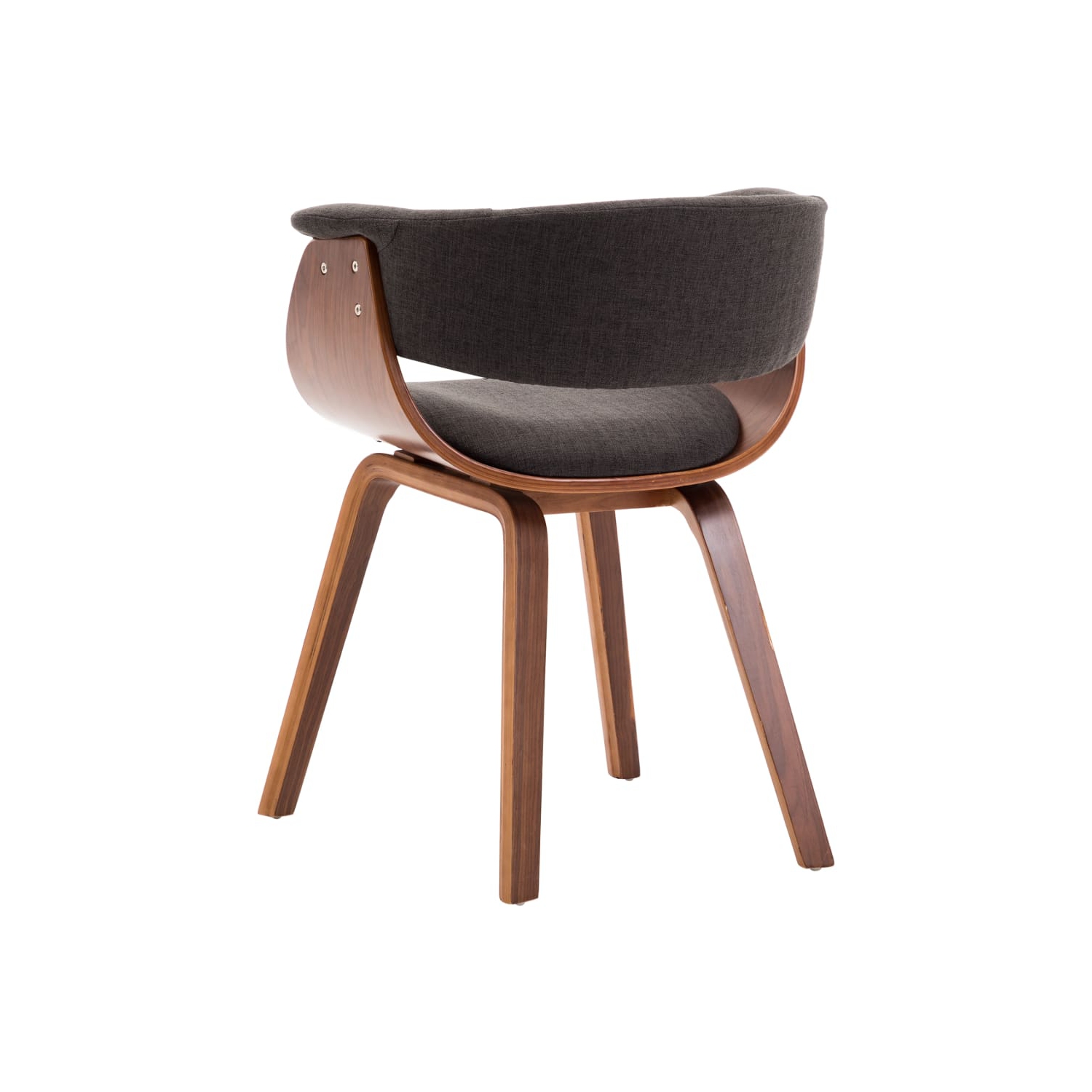 vidaXL Dining Chair Grey Bent Wood and Fabric