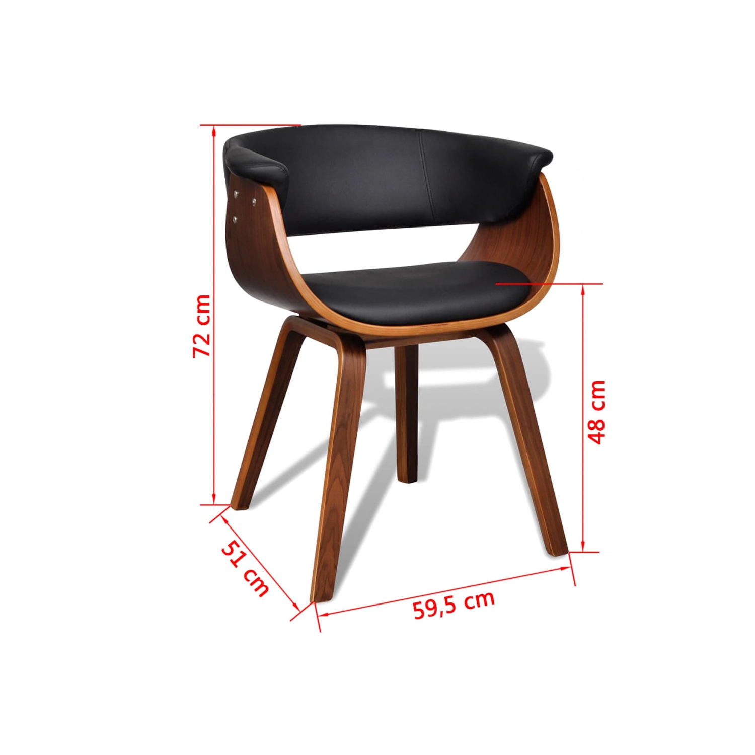 Modern Artificial Leather Wood Dining Chair