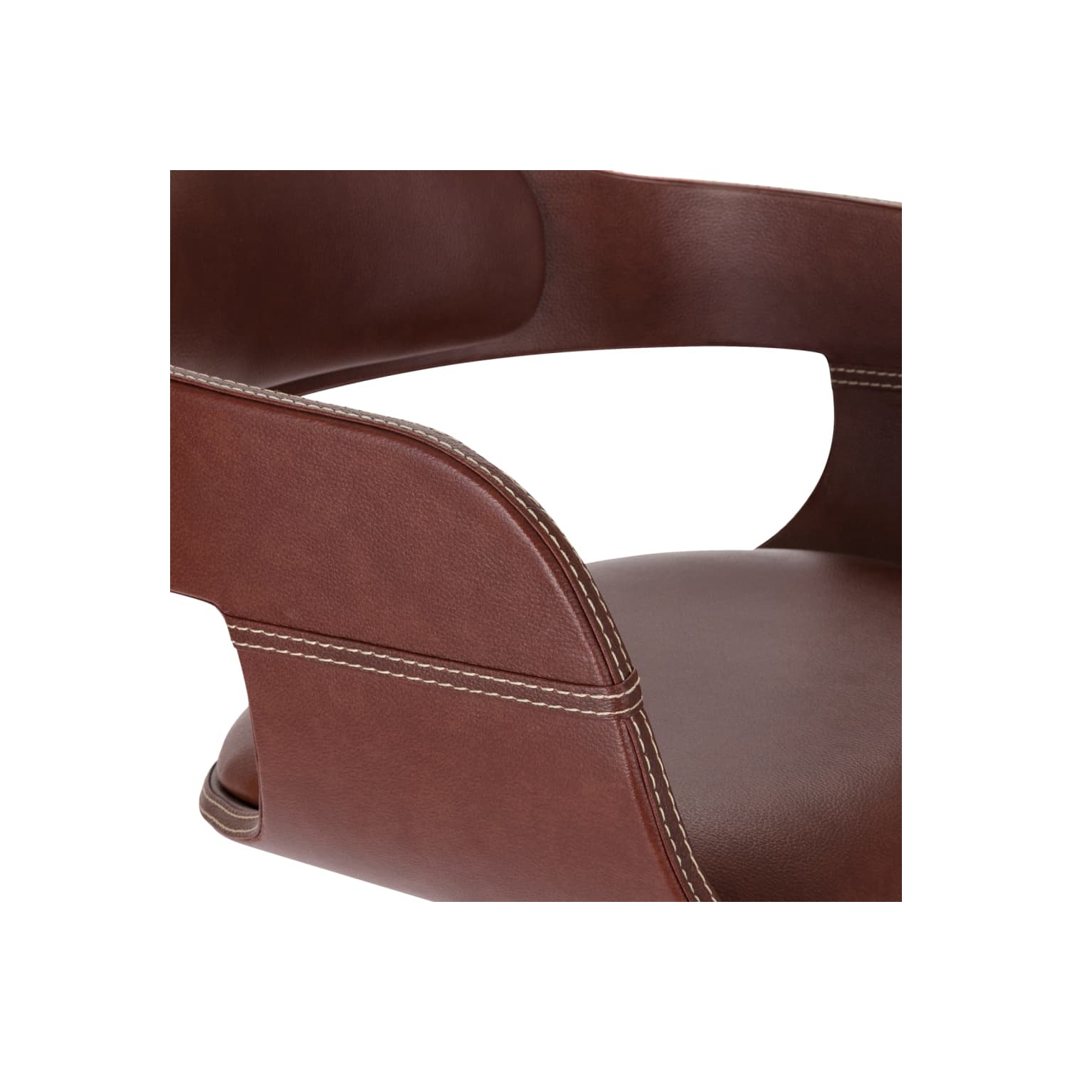 vidaXL Dining Chair Brown Bentwood and Faux Leather